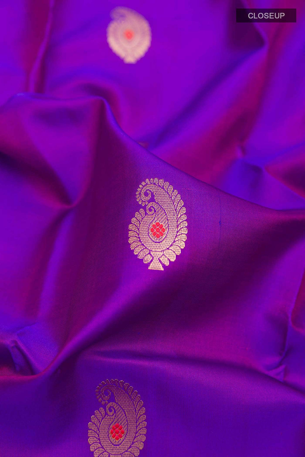 Purple Kanchipuram Silk Saree