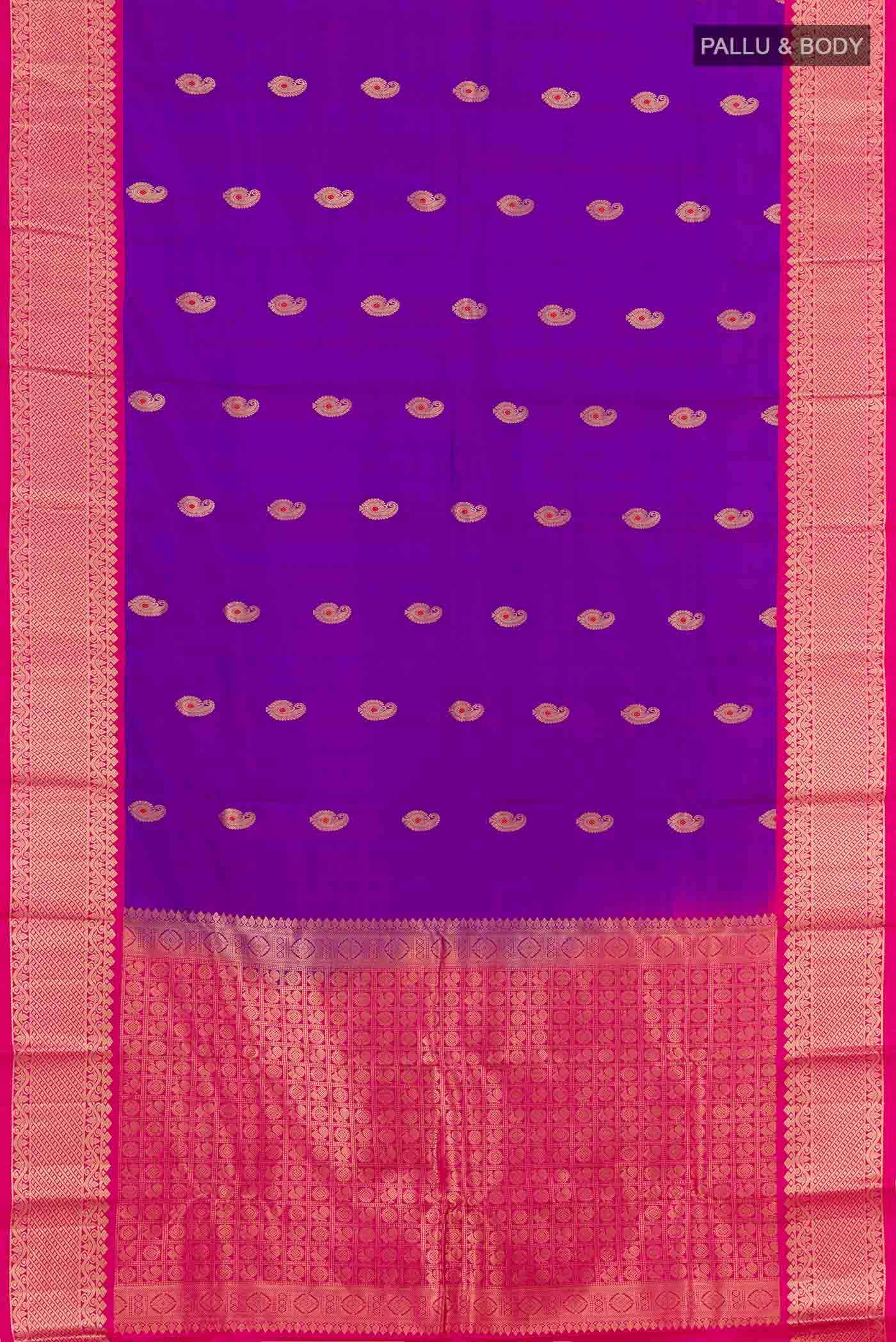 Purple Kanchipuram Silk Saree