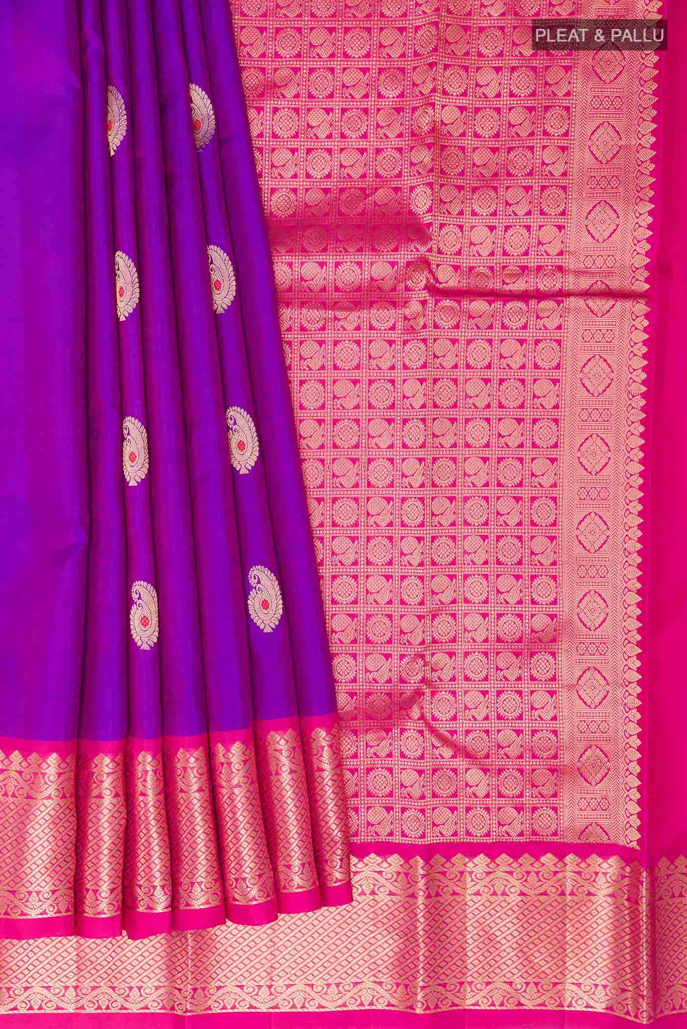 Purple Kanchipuram Silk Saree