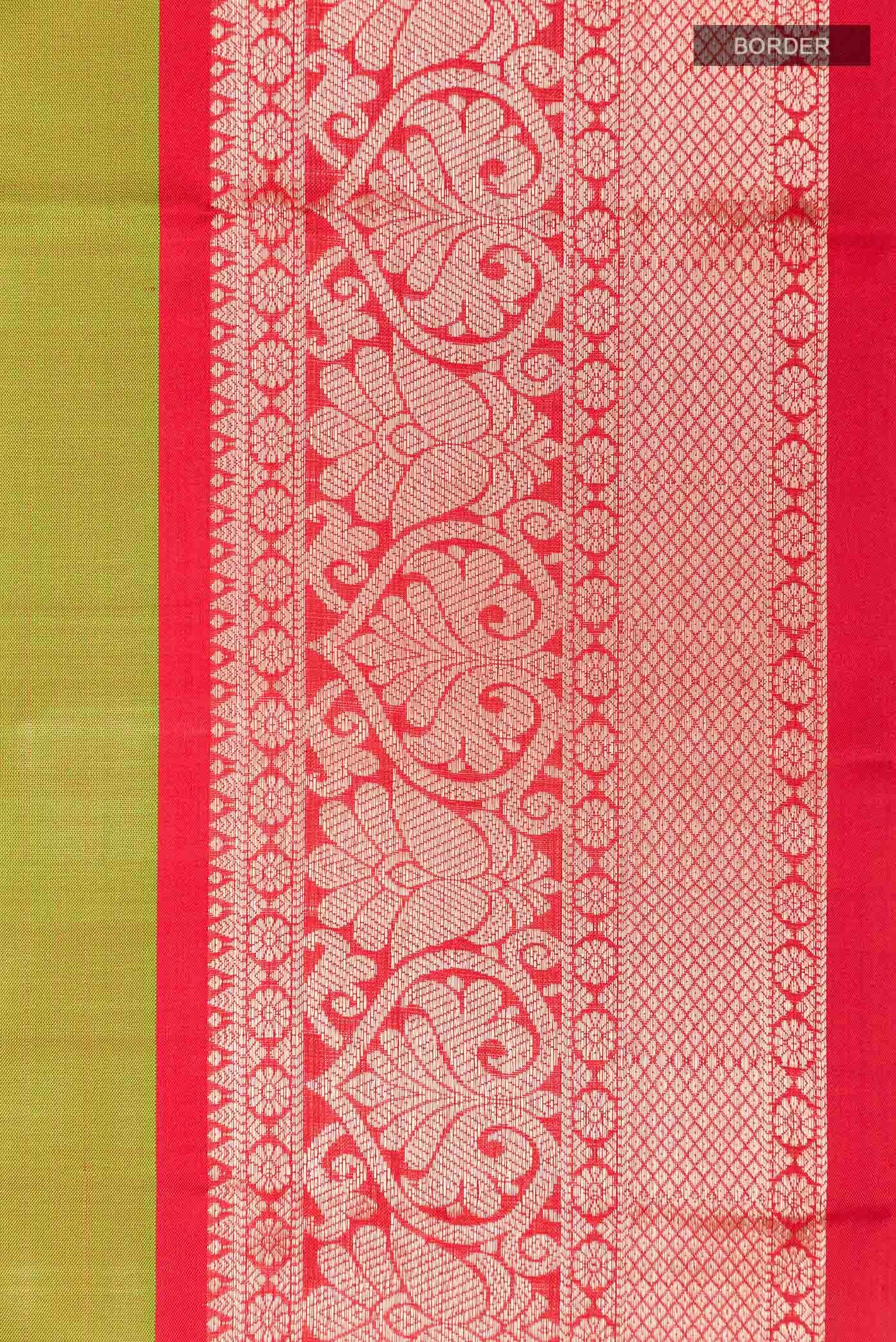 Green Dual Tone Kanchipuram Silk Saree