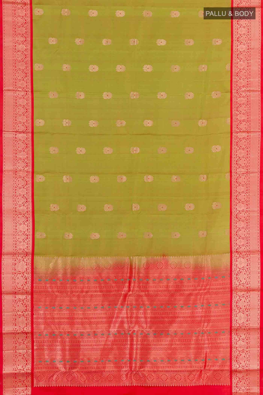Green Dual Tone Kanchipuram Silk Saree