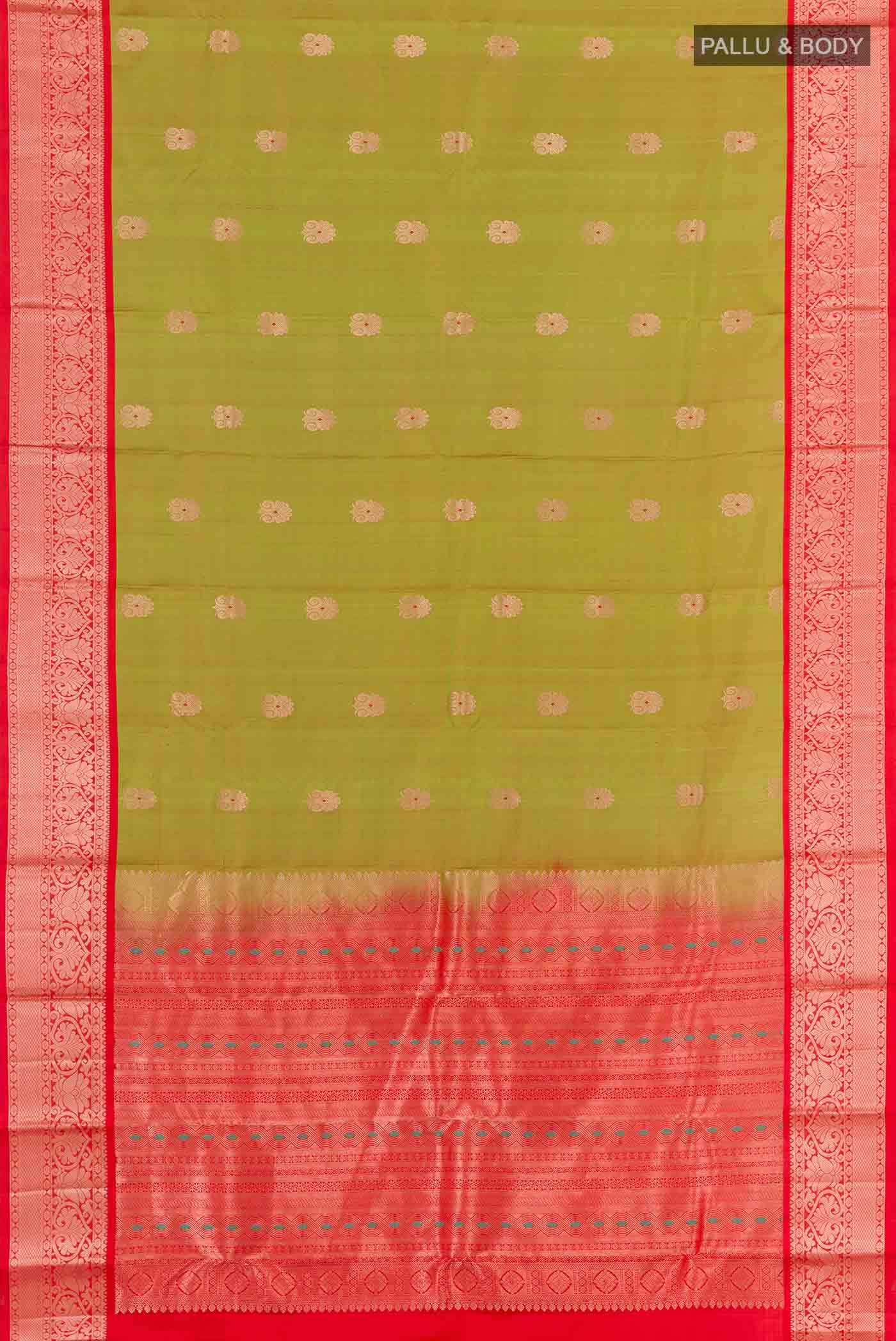 Green Dual Tone Kanchipuram Silk Saree