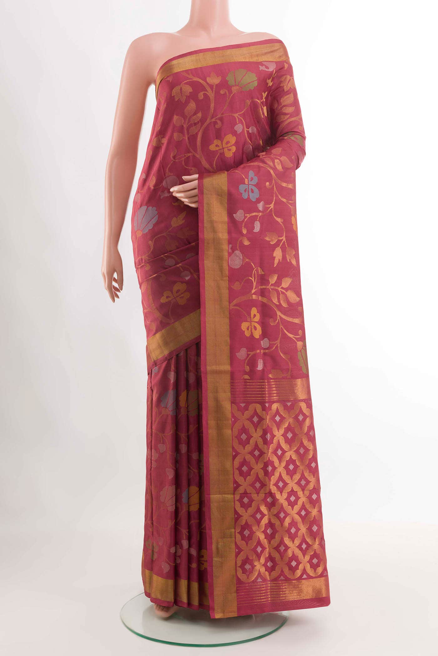 Maroon Uppada Silk Saree
