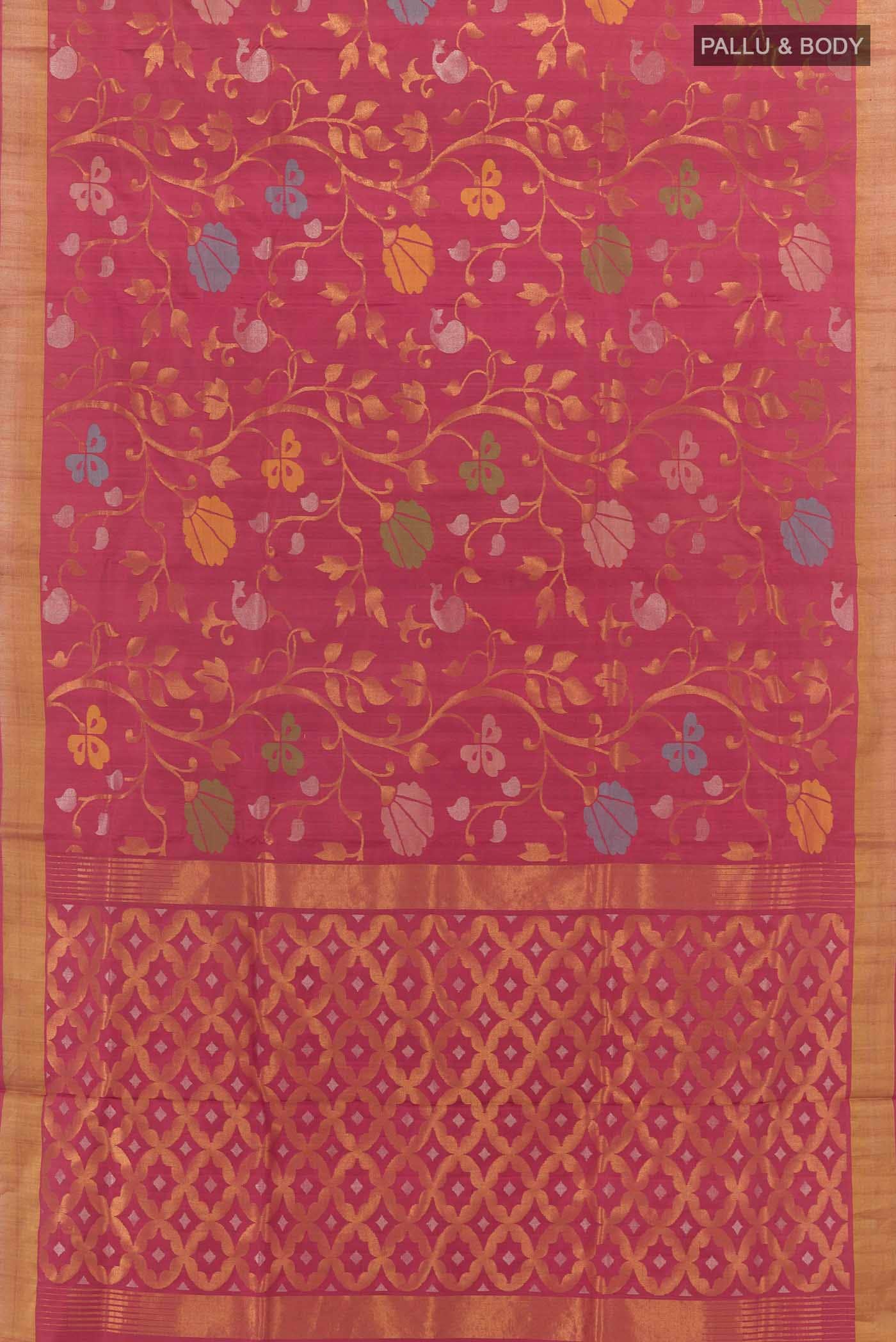 Maroon Uppada Silk Saree
