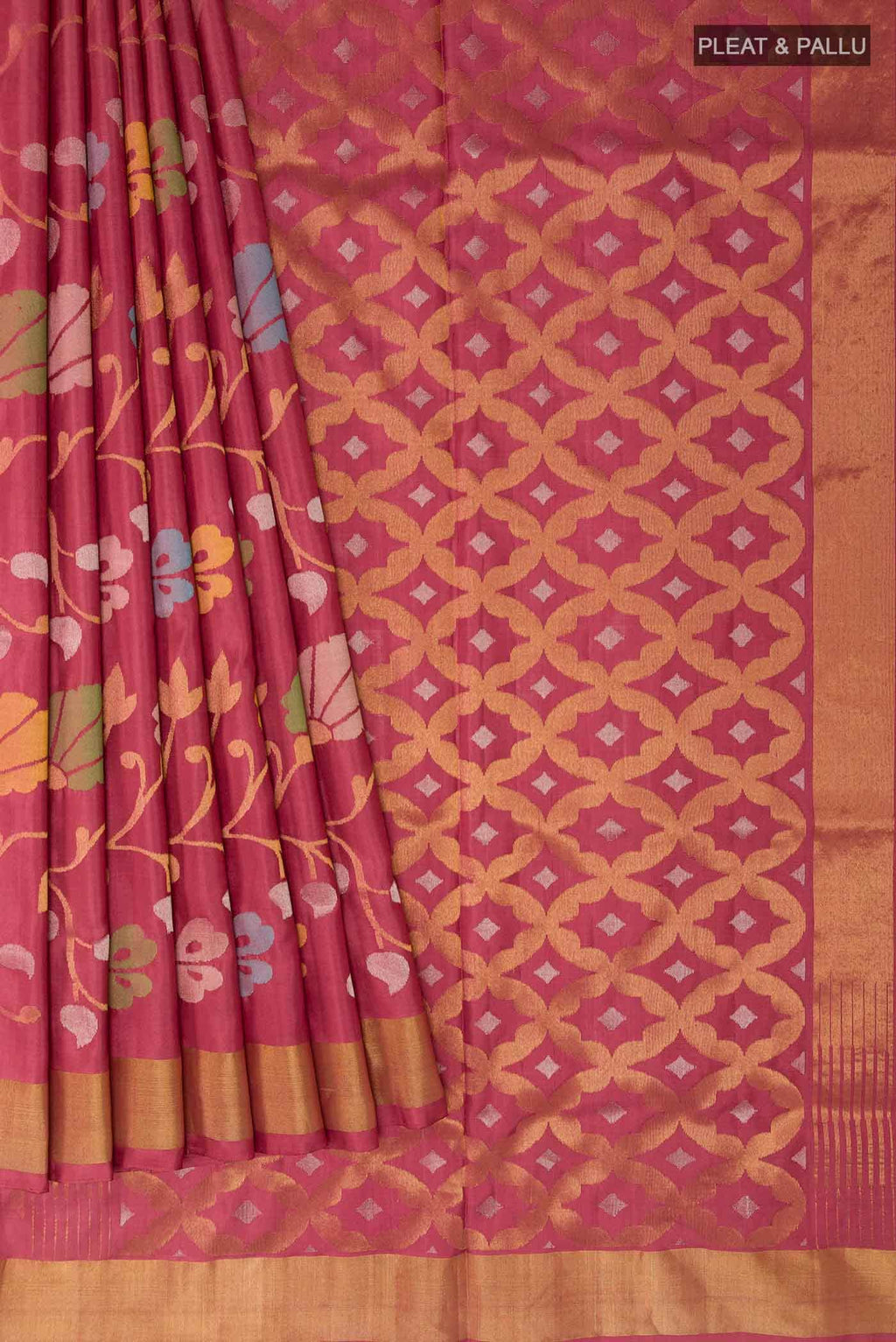 Maroon Uppada Silk Saree