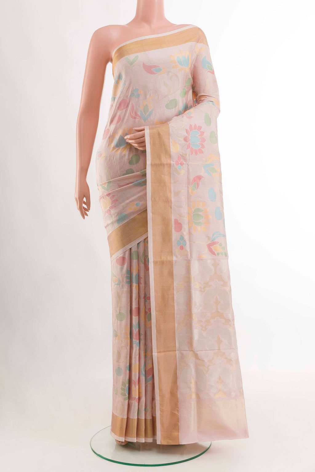 Cream Uppada Silk Saree