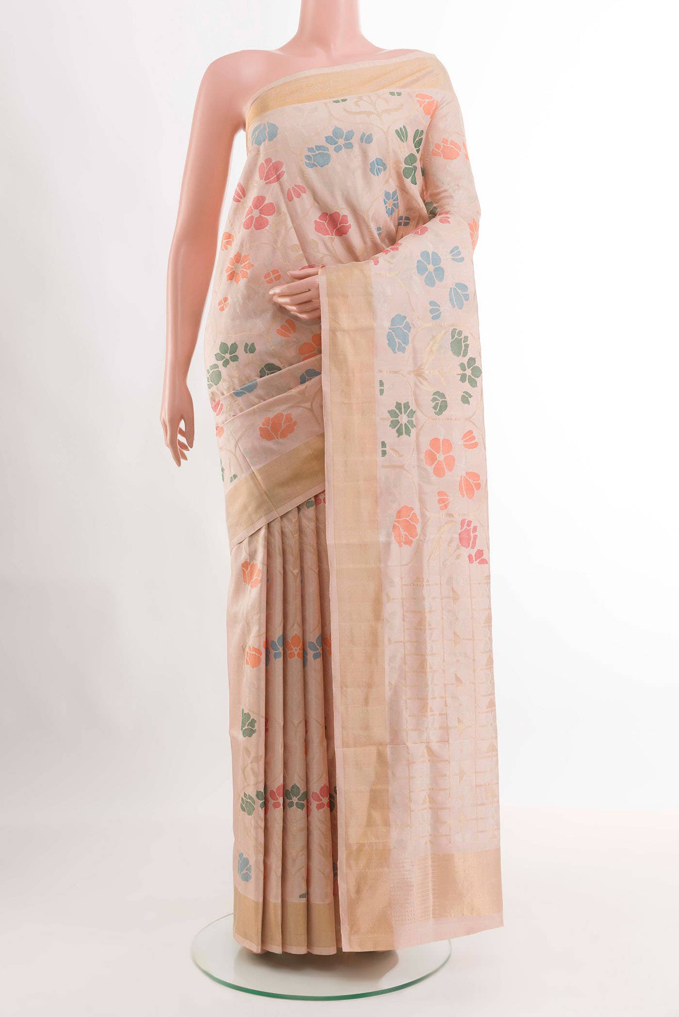 Cream Uppada Silk Saree