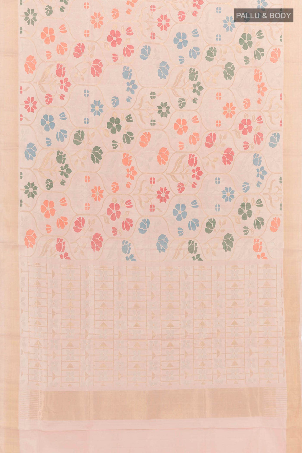Cream Uppada Silk Saree
