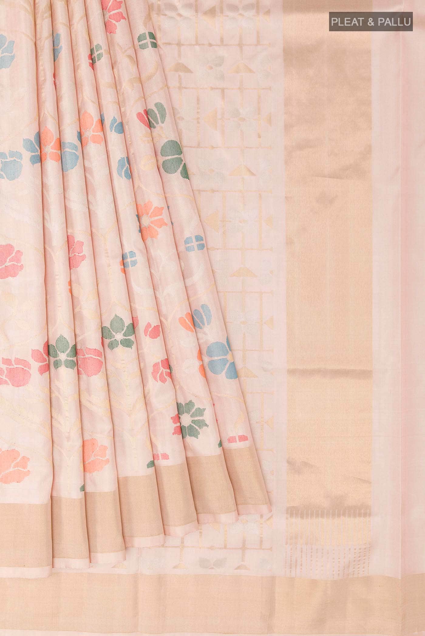 Cream Uppada Silk Saree
