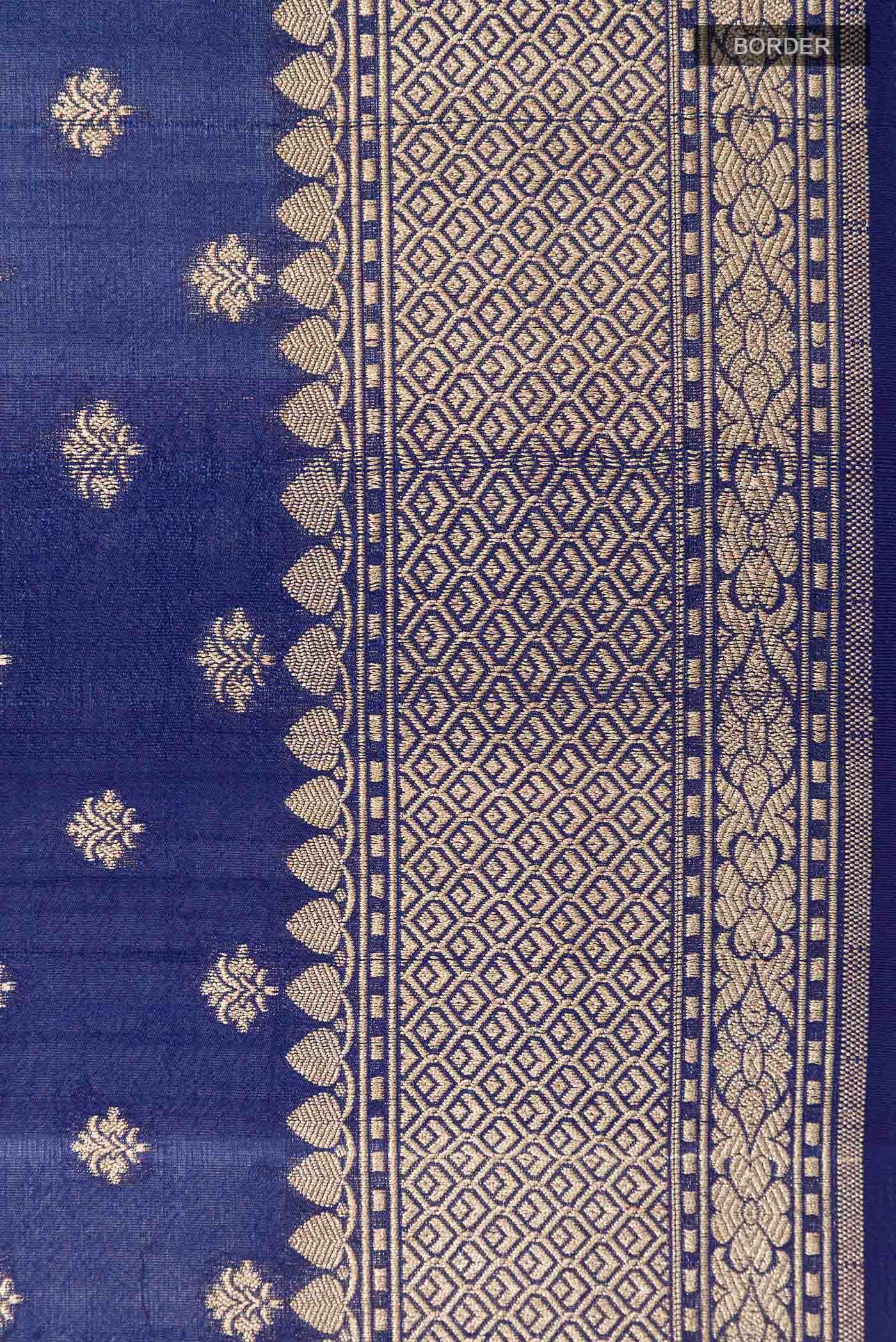 Blue Banarasi Tussar Silk Saree