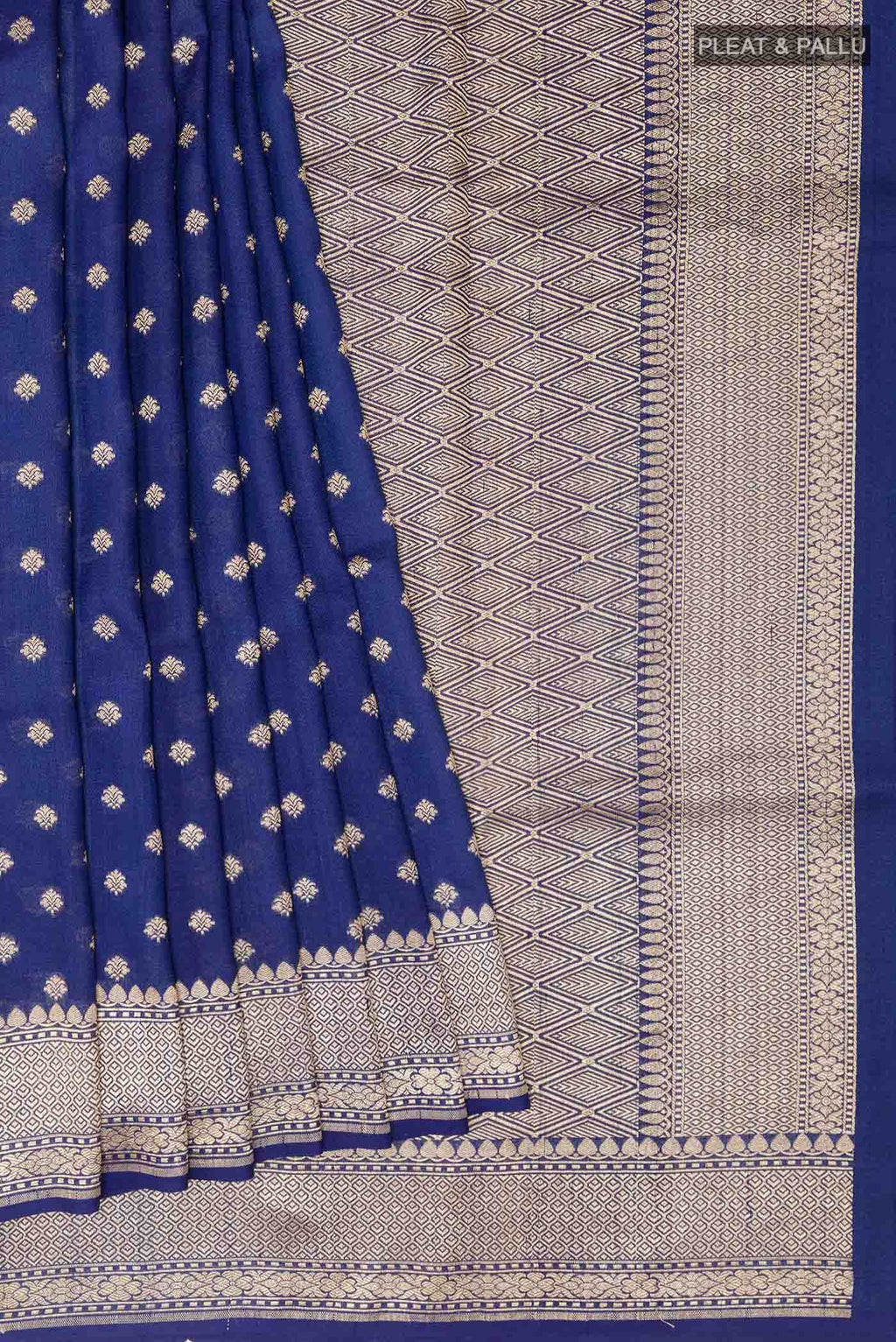 Blue Banarasi Tussar Silk Saree