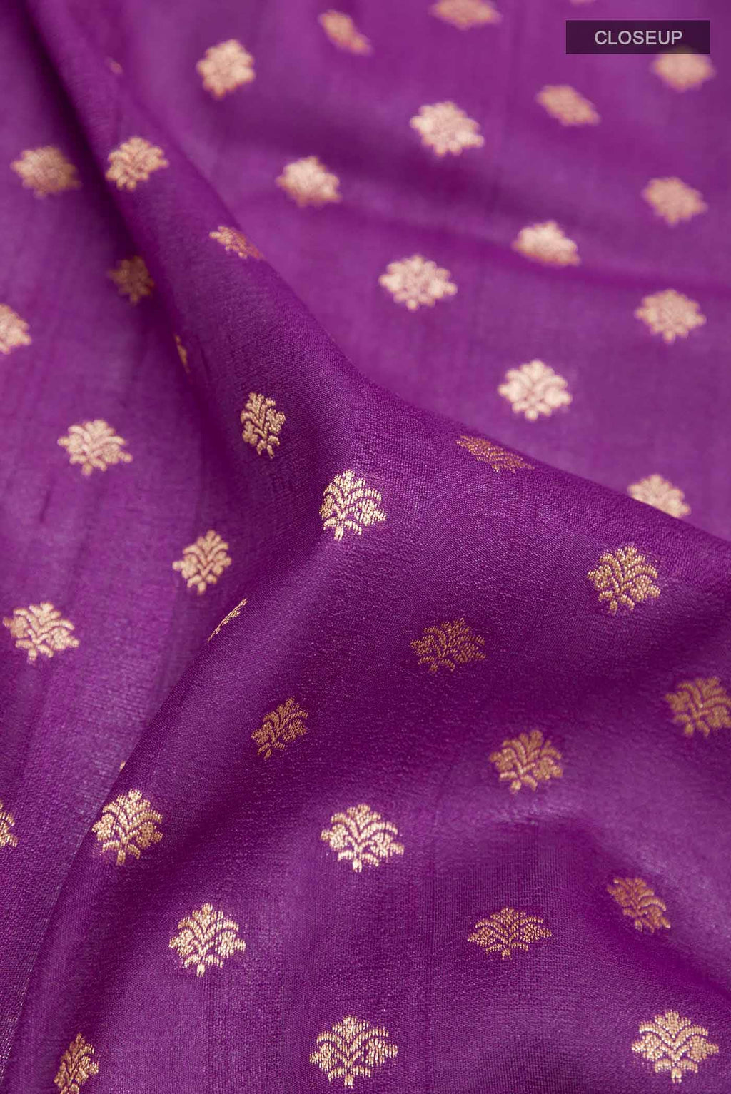 Purple Banarasi Tussar Silk Saree