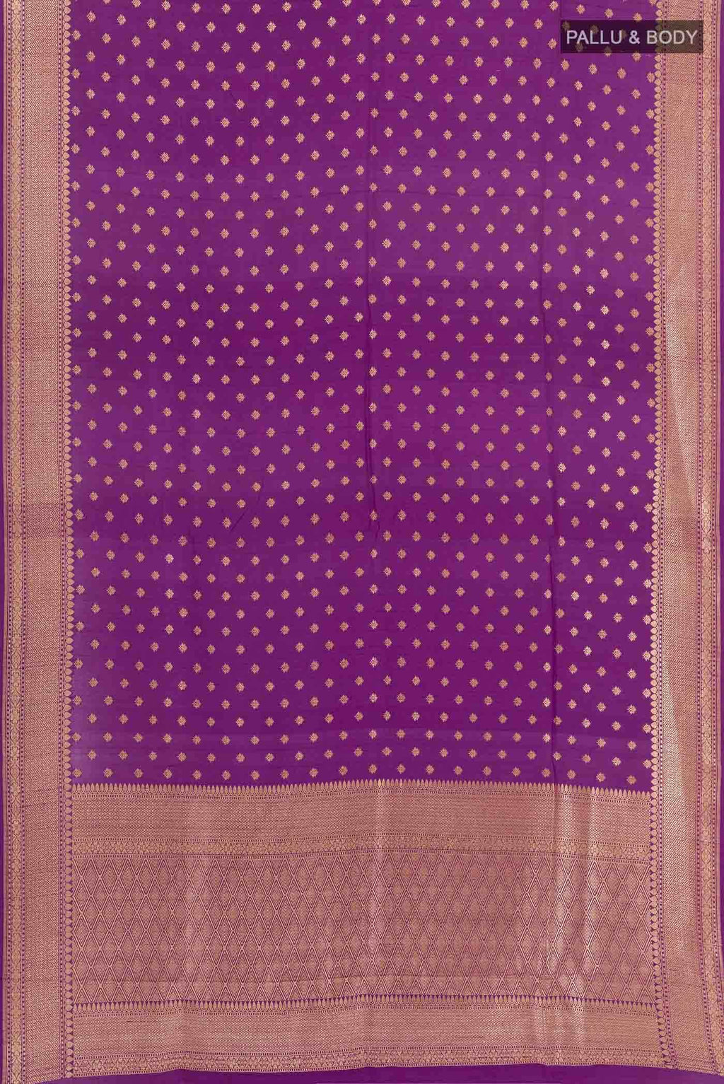 Purple Banarasi Tussar Silk Saree