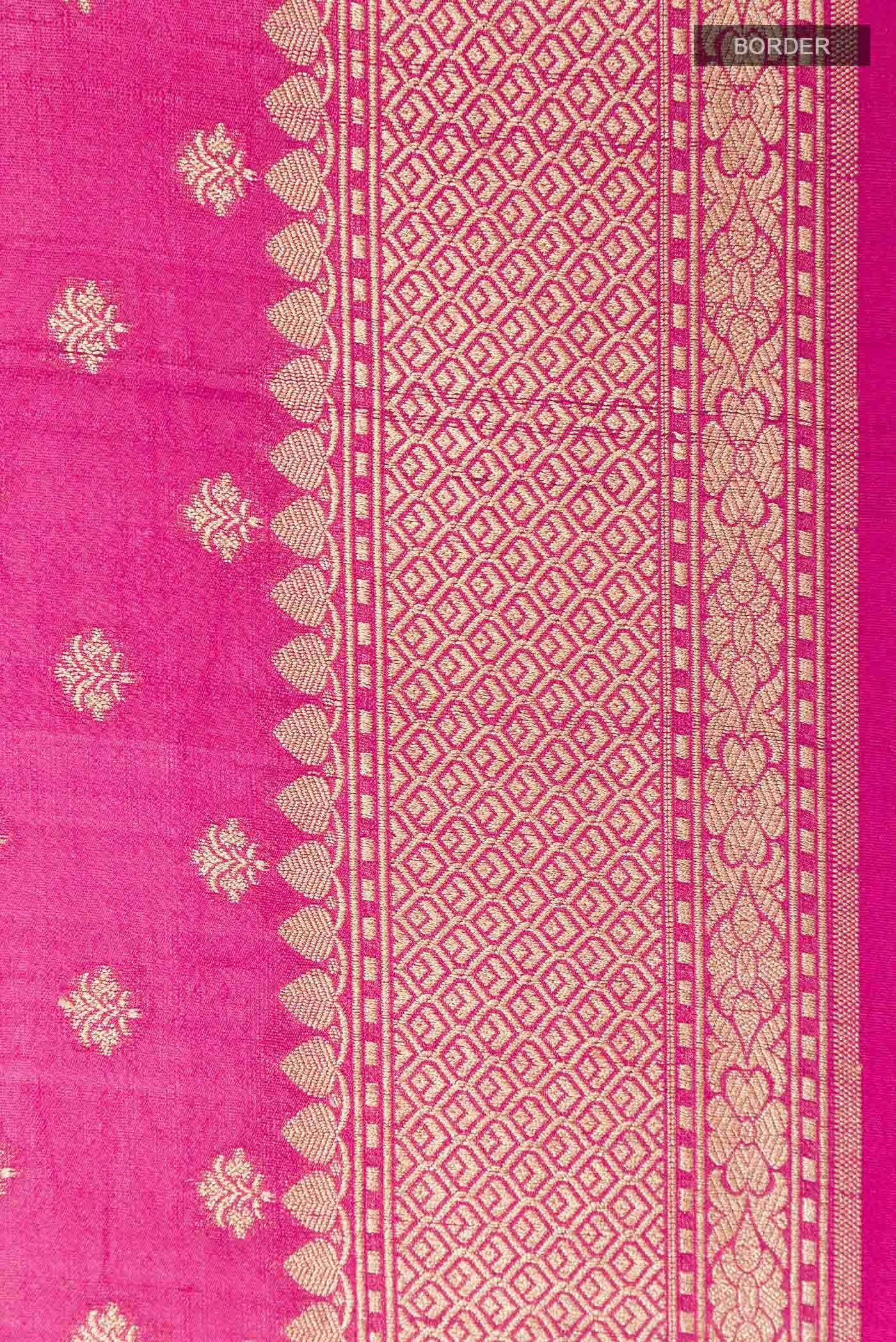 Pink Banarasi Tussar Silk Saree