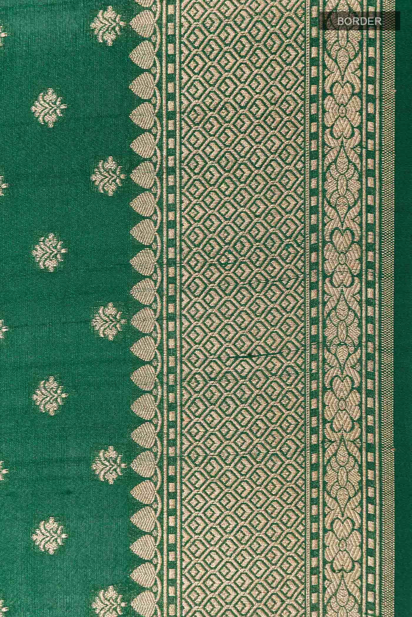 Green Banarasi Tussar Silk Saree