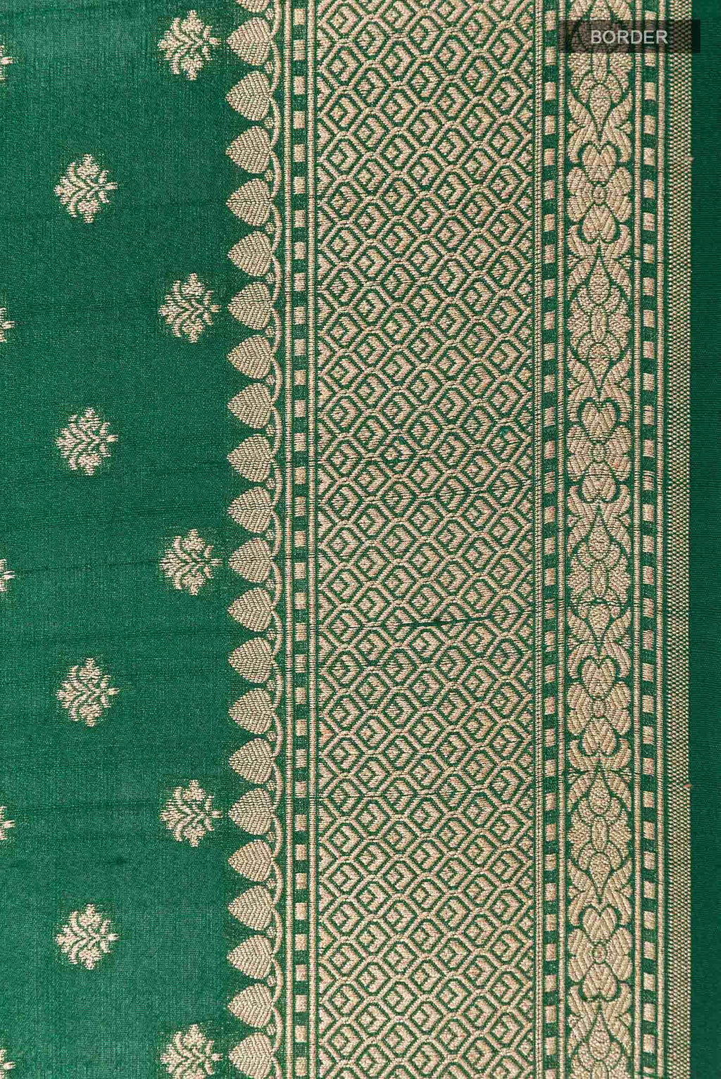 Green Banarasi Tussar Silk Saree