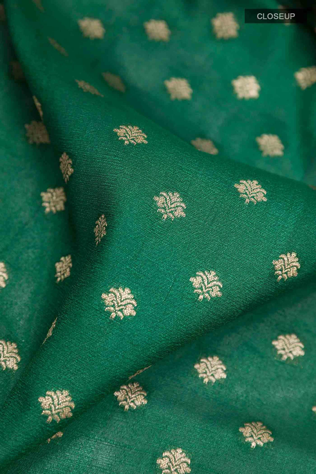 Green Banarasi Tussar Silk Saree