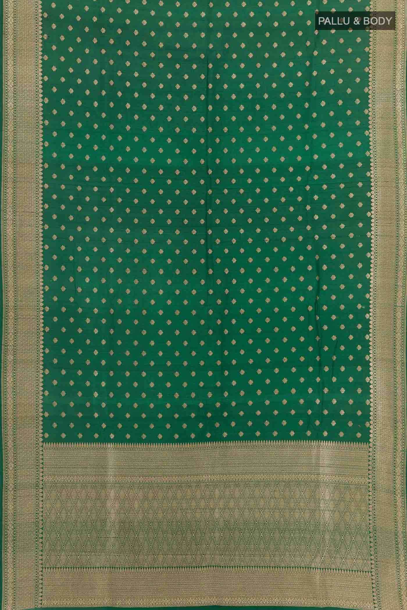 Green Banarasi Tussar Silk Saree