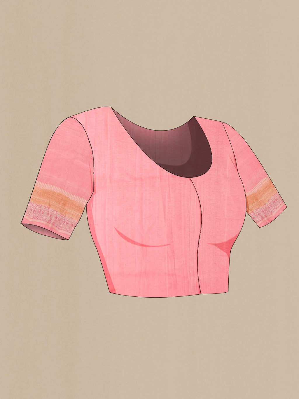 Pink Banarasi Tussar Silk Saree