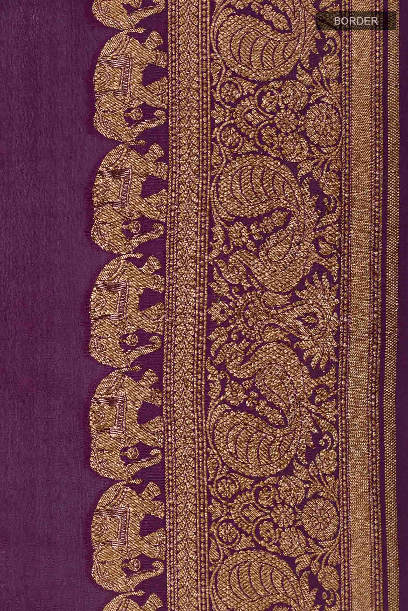 Purple Banarasi Georgette Saree