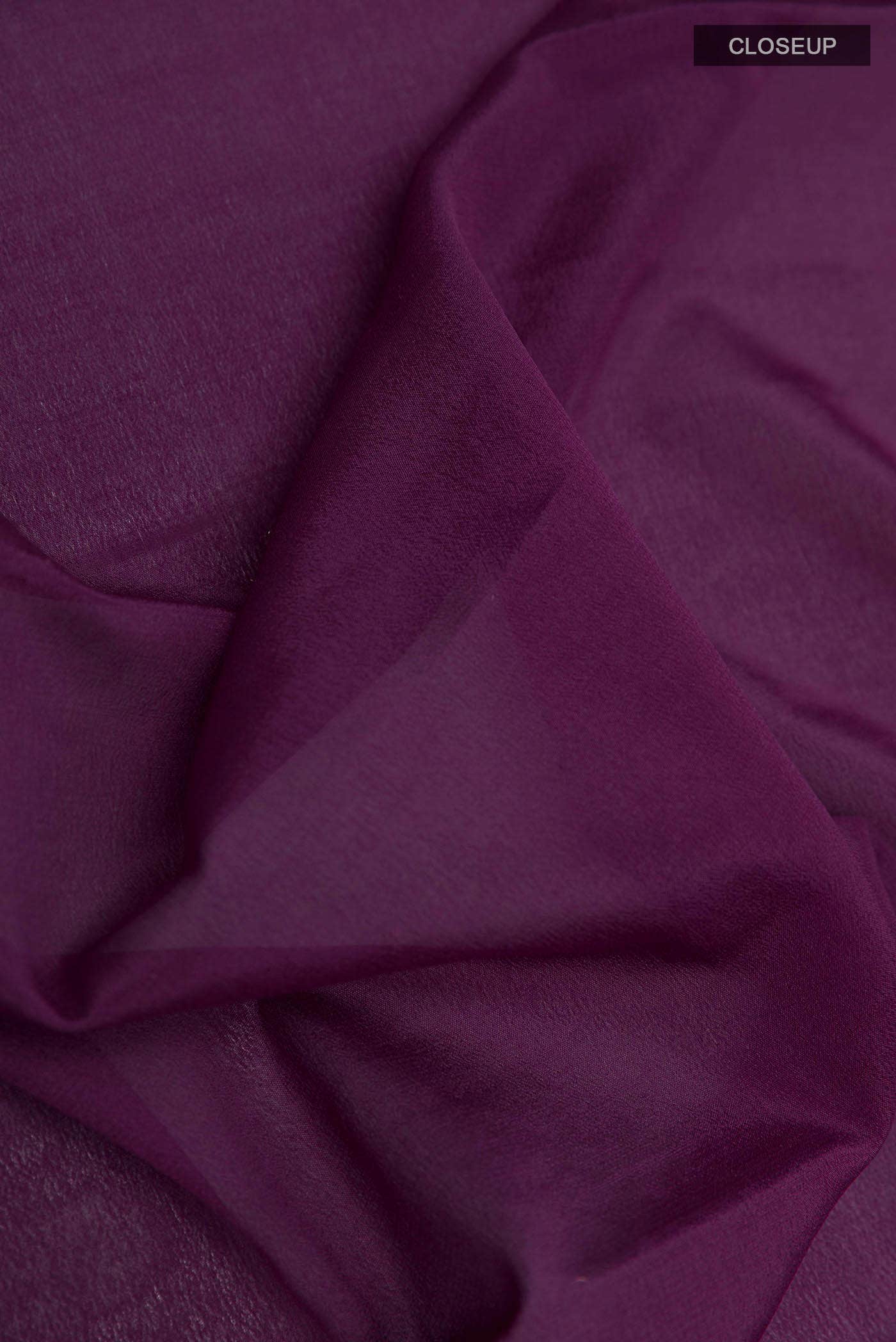 Purple Banarasi Georgette Saree