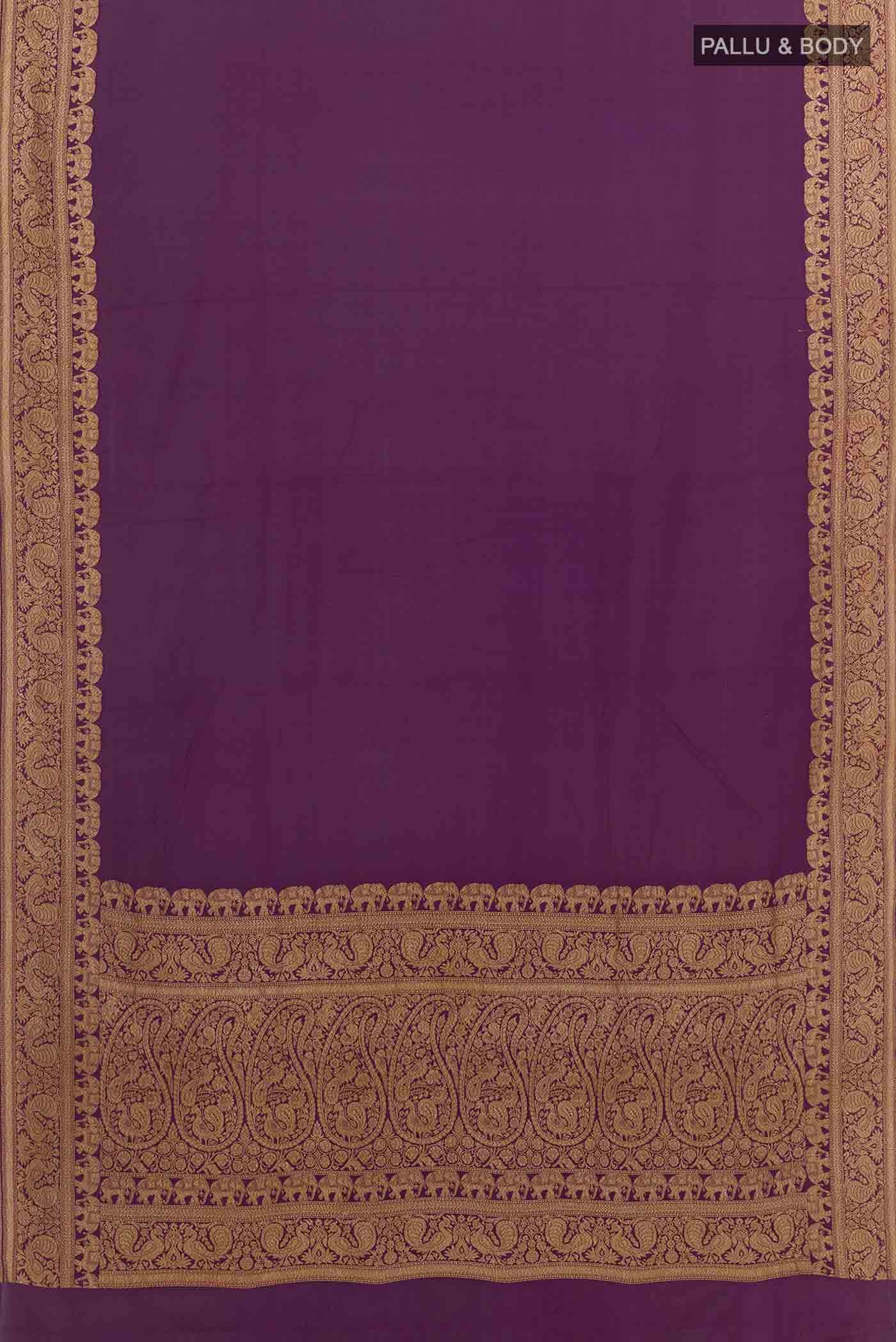 Purple Banarasi Georgette Saree