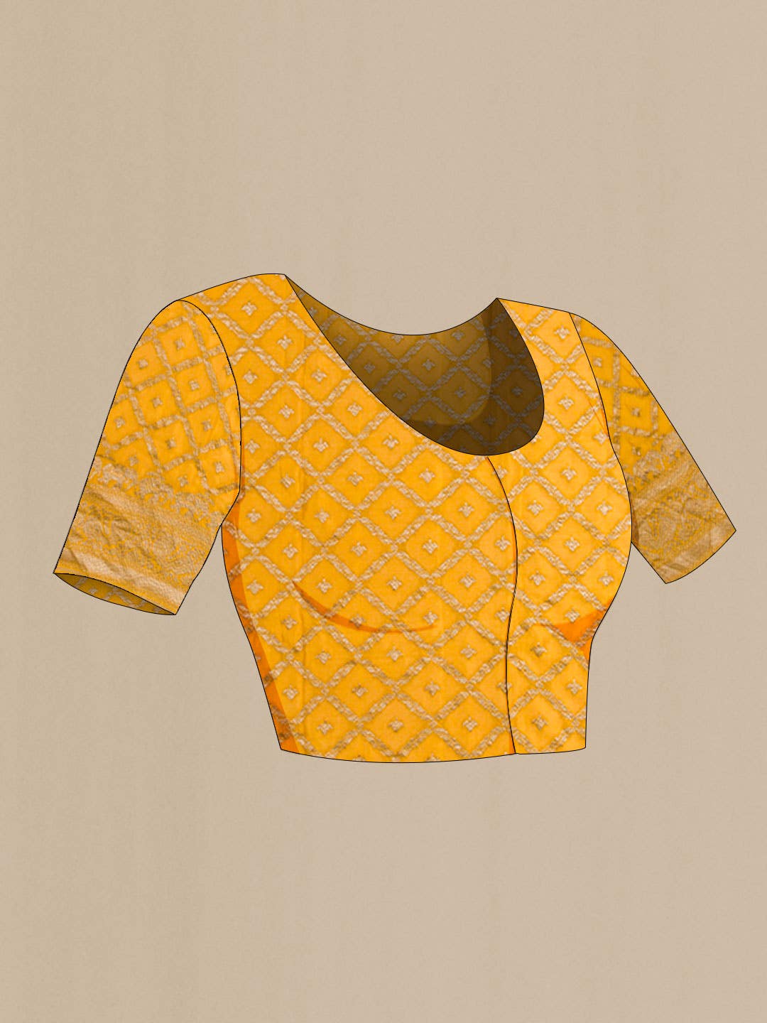 Yellow Banarasi Georgette Saree