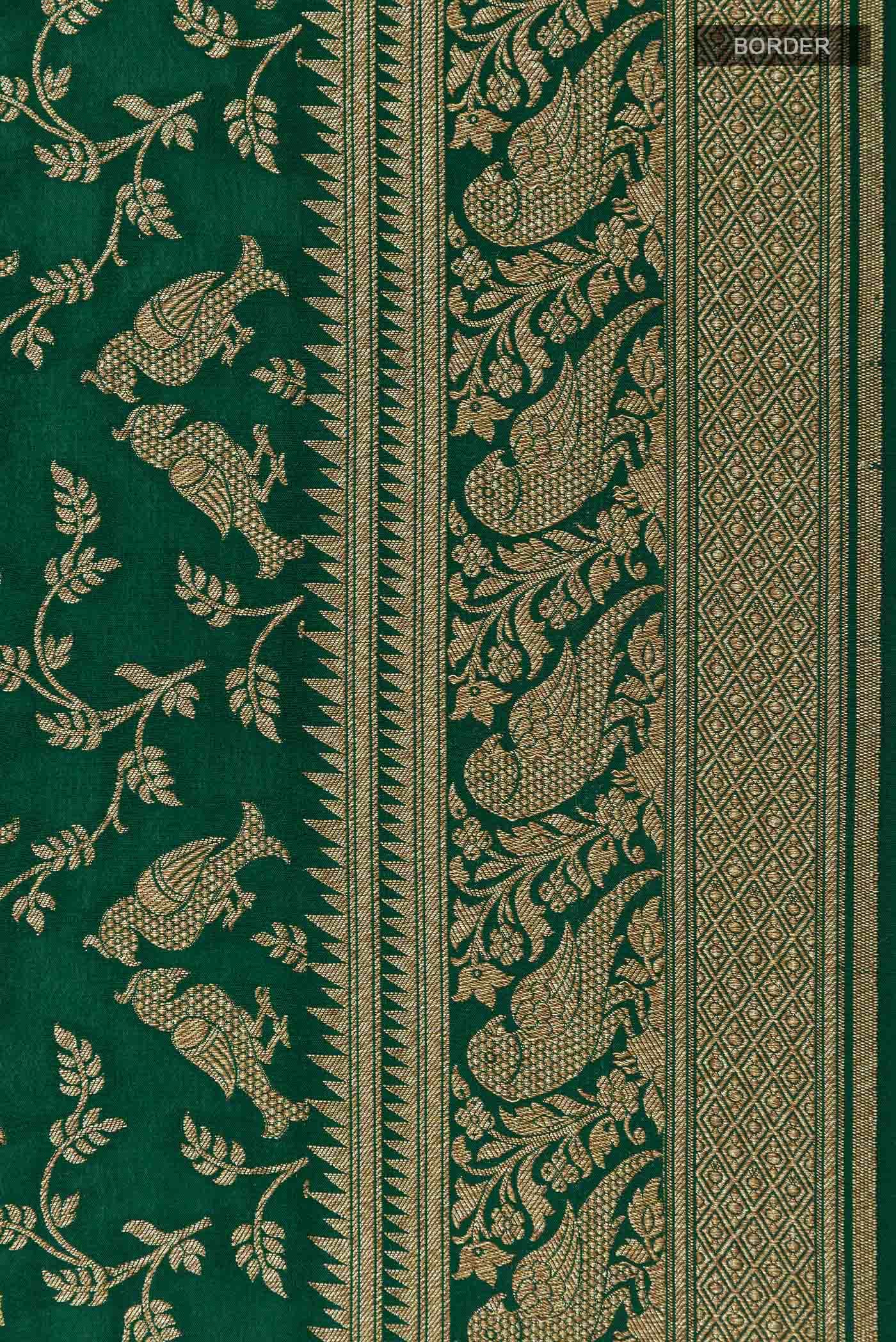 Green Banarasi Georgette Saree
