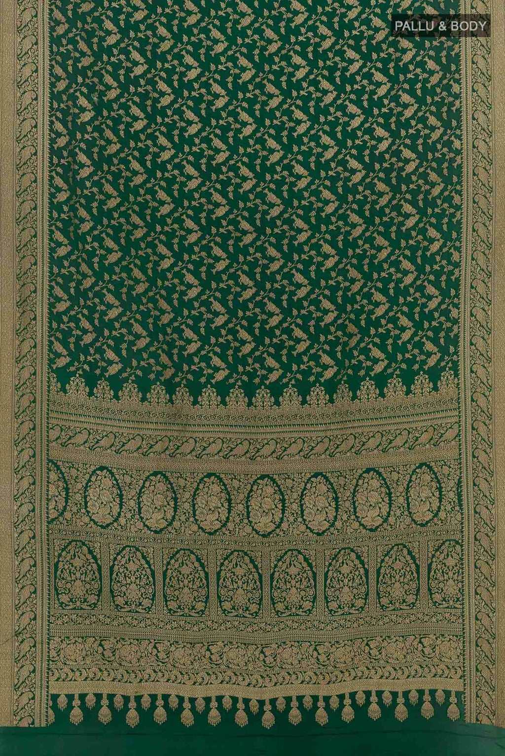 Green Banarasi Georgette Saree