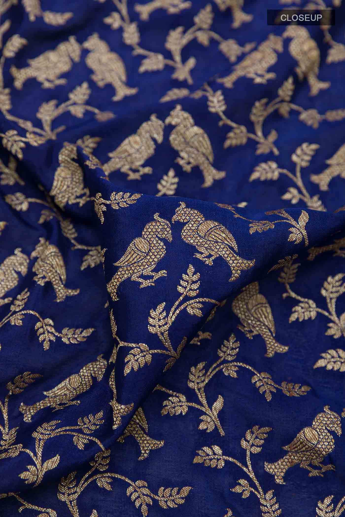 Blue Banarasi Georgette Saree