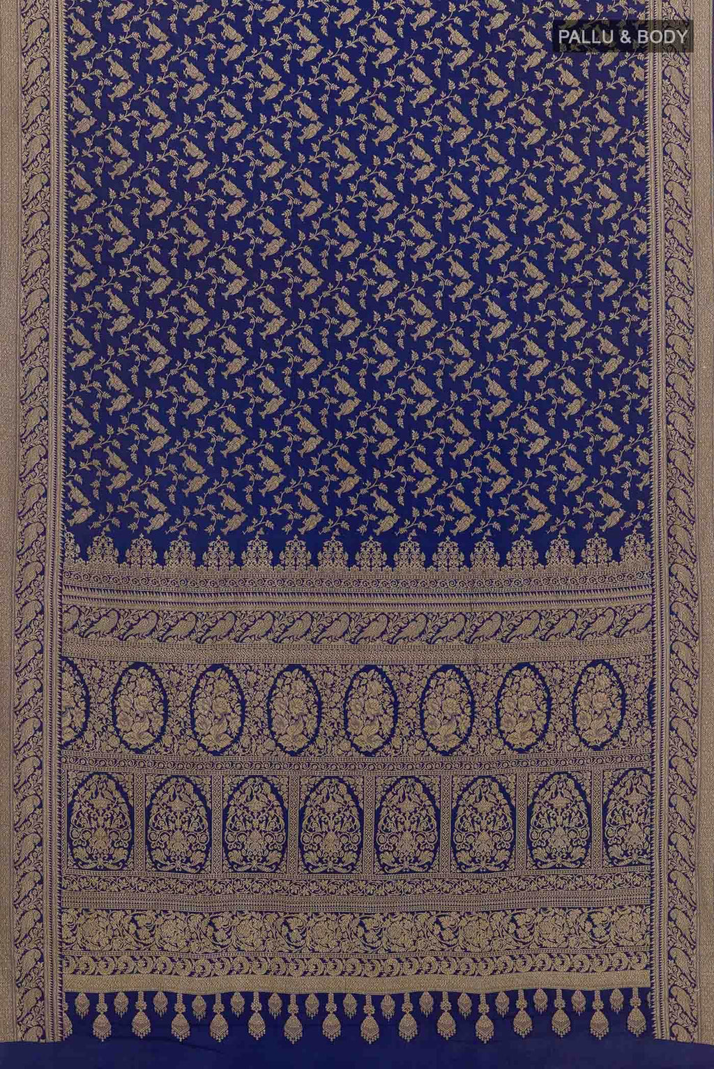 Blue Banarasi Georgette Saree