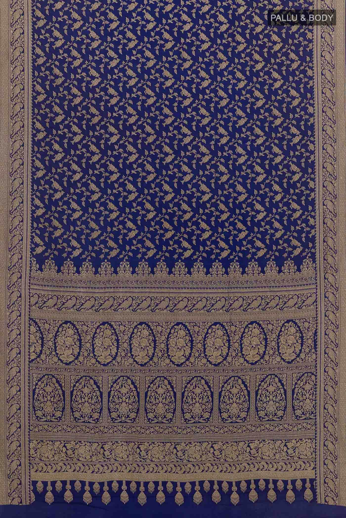 Blue Banarasi Georgette Saree