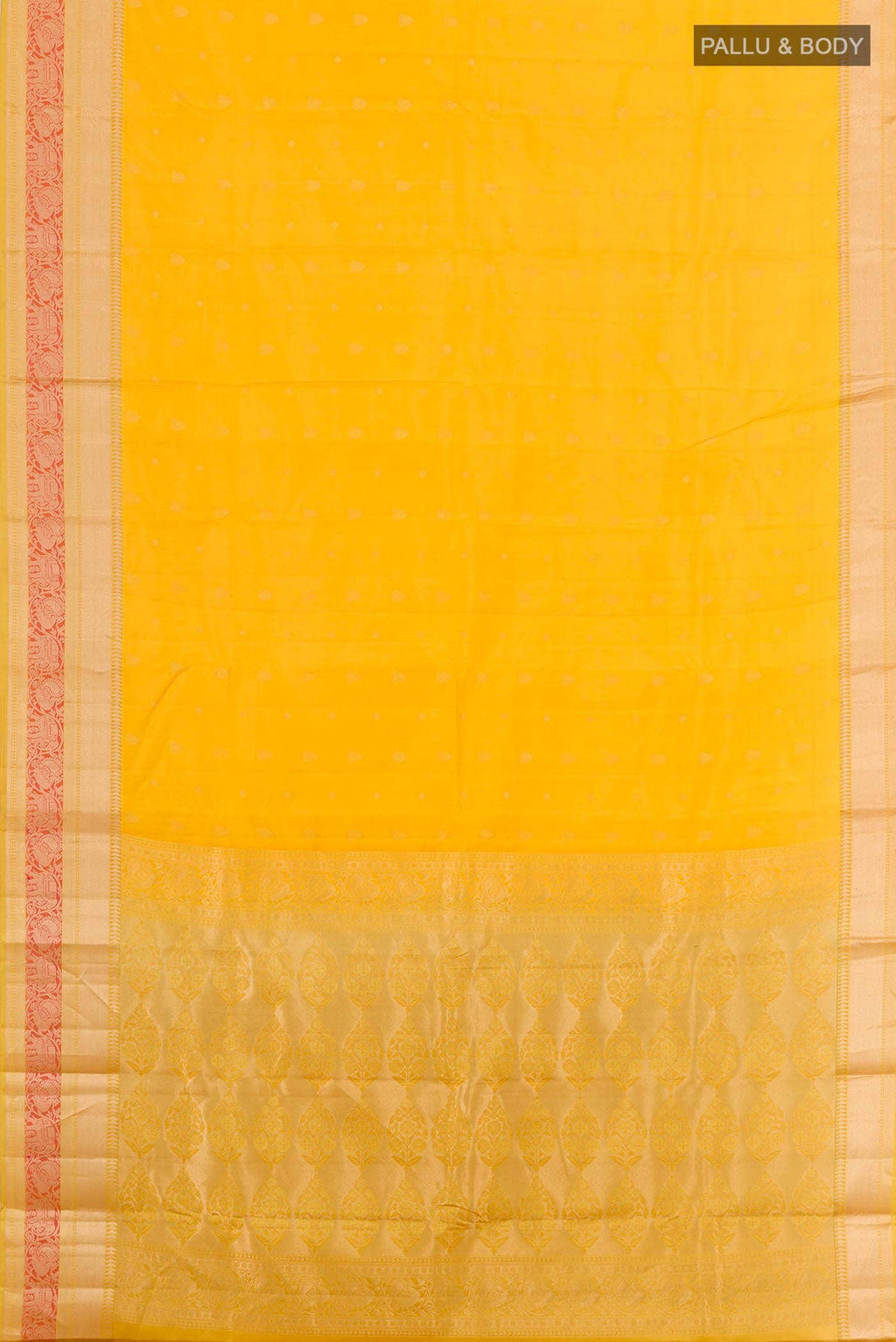 Yellow Kanchipuram Silk Saree