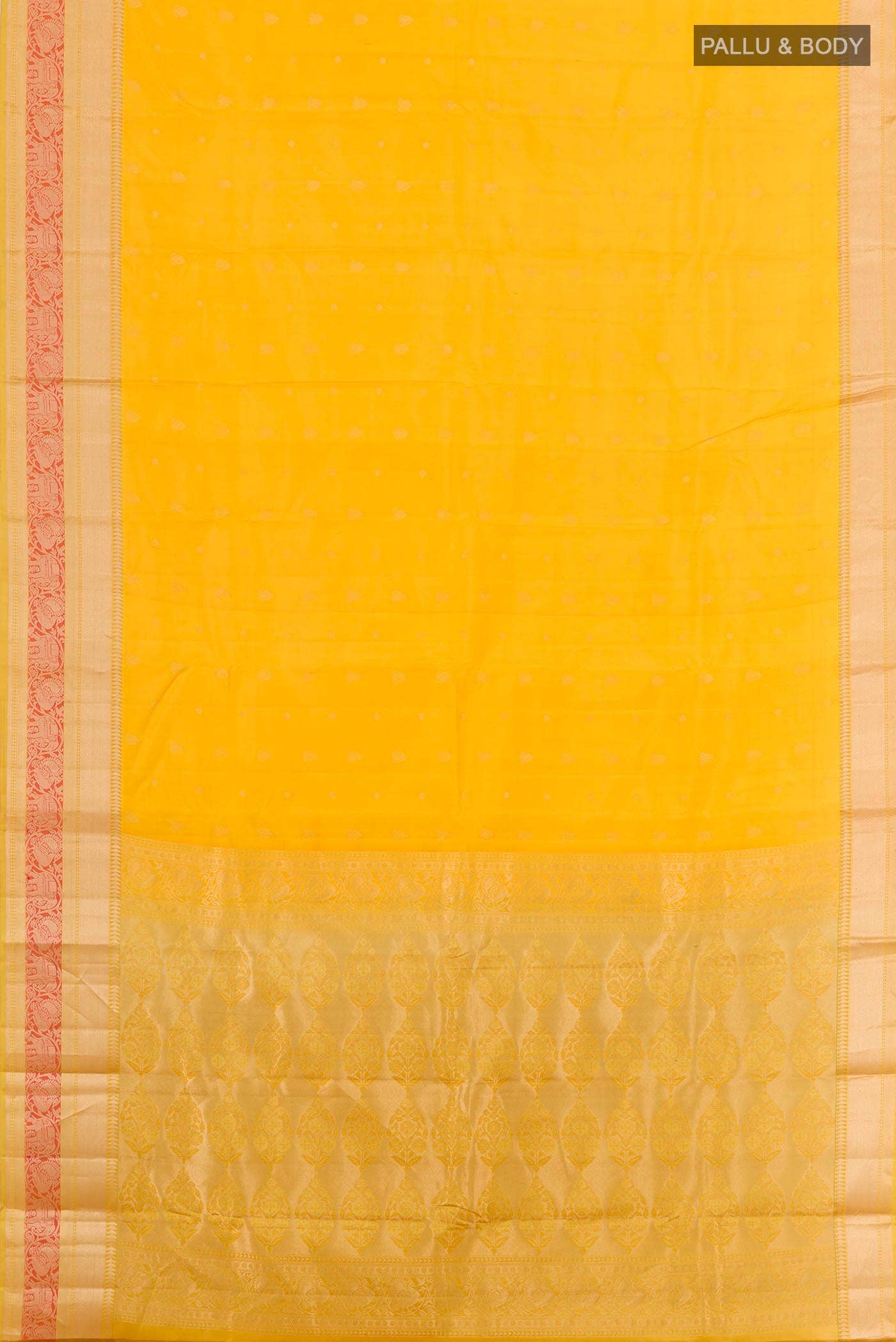 Yellow Kanchipuram Silk Saree