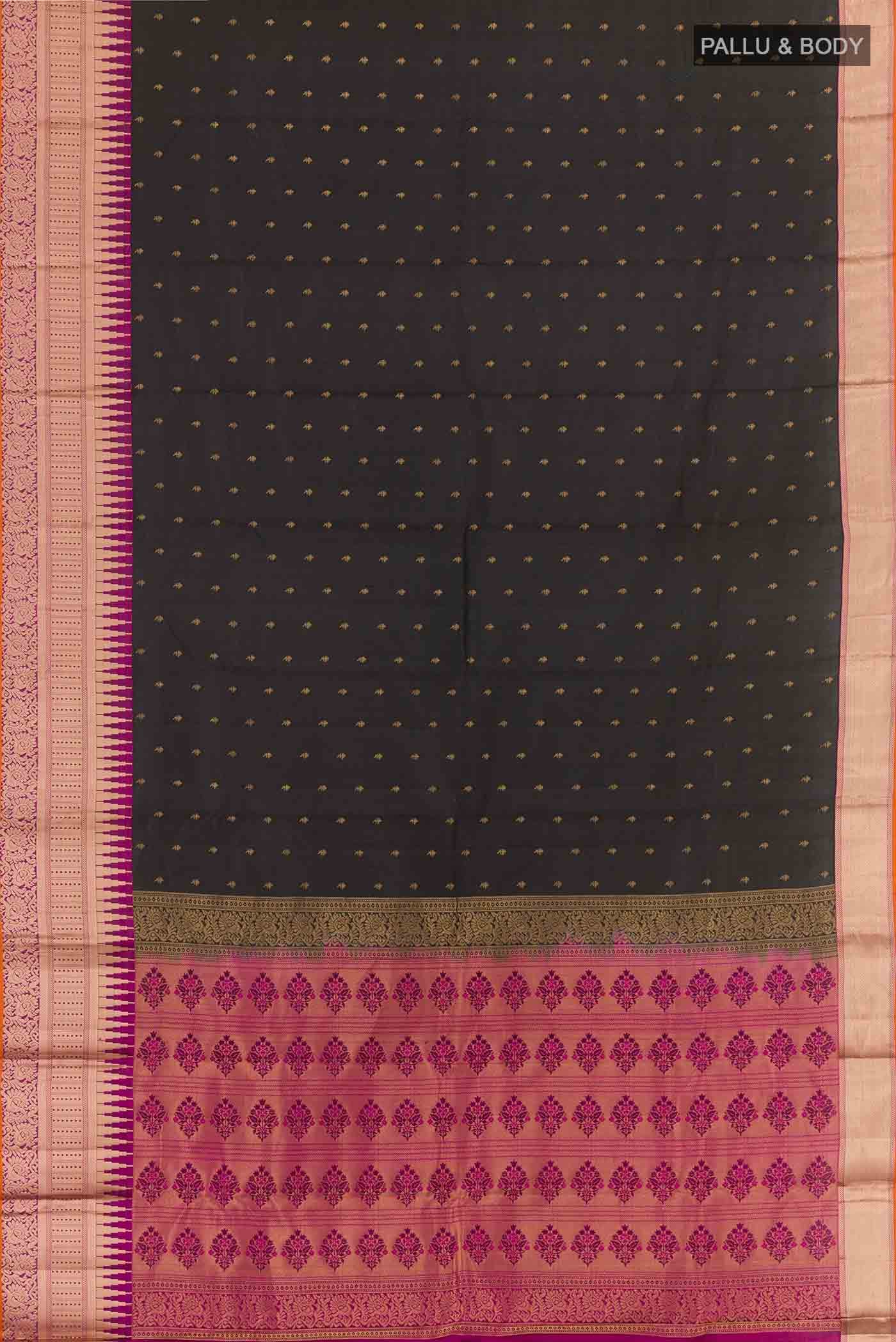 Black Kanchipuram Silk Saree