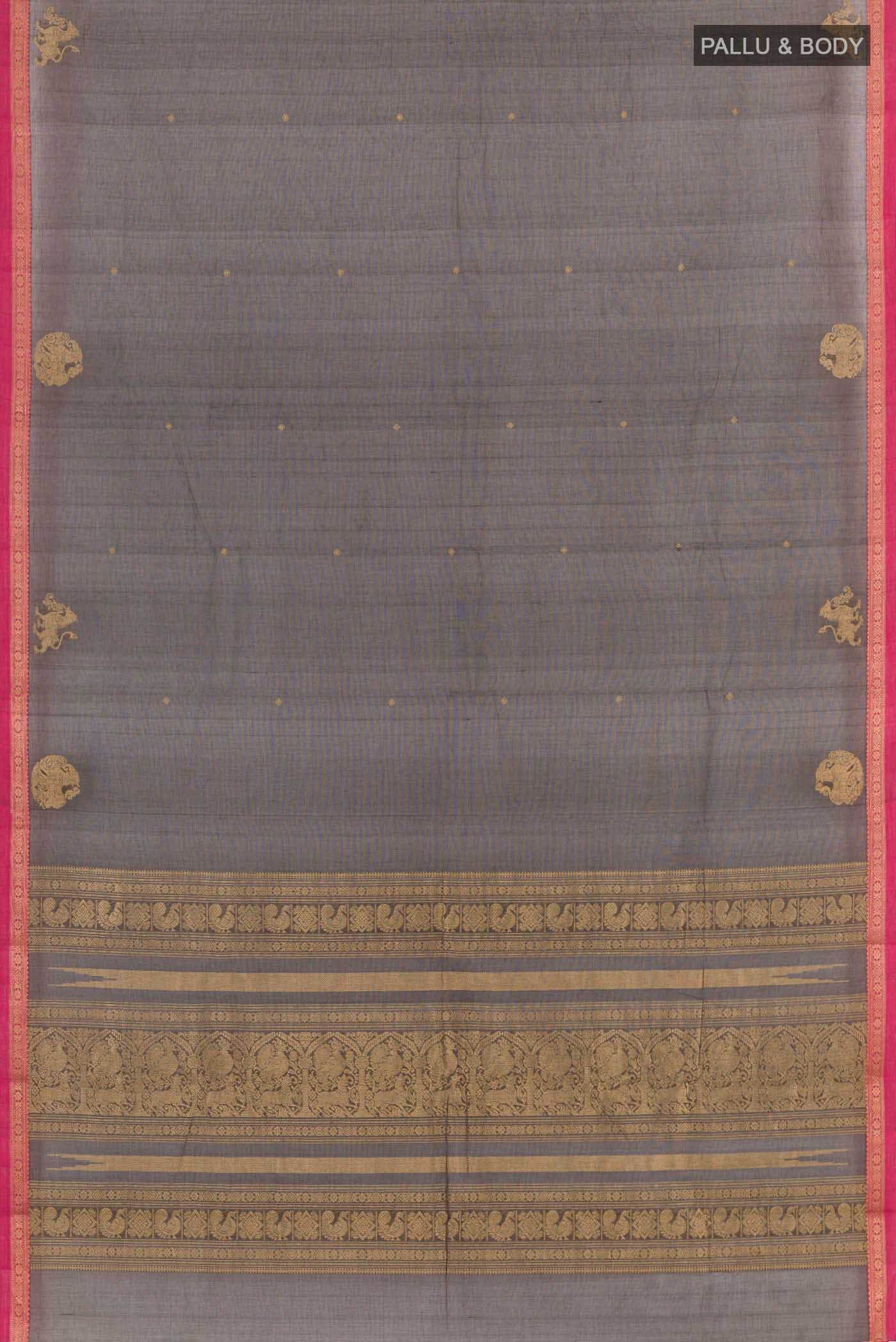 Black Kanchi Cotton Saree