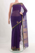 Blue Blended Kanchi Cotton Saree