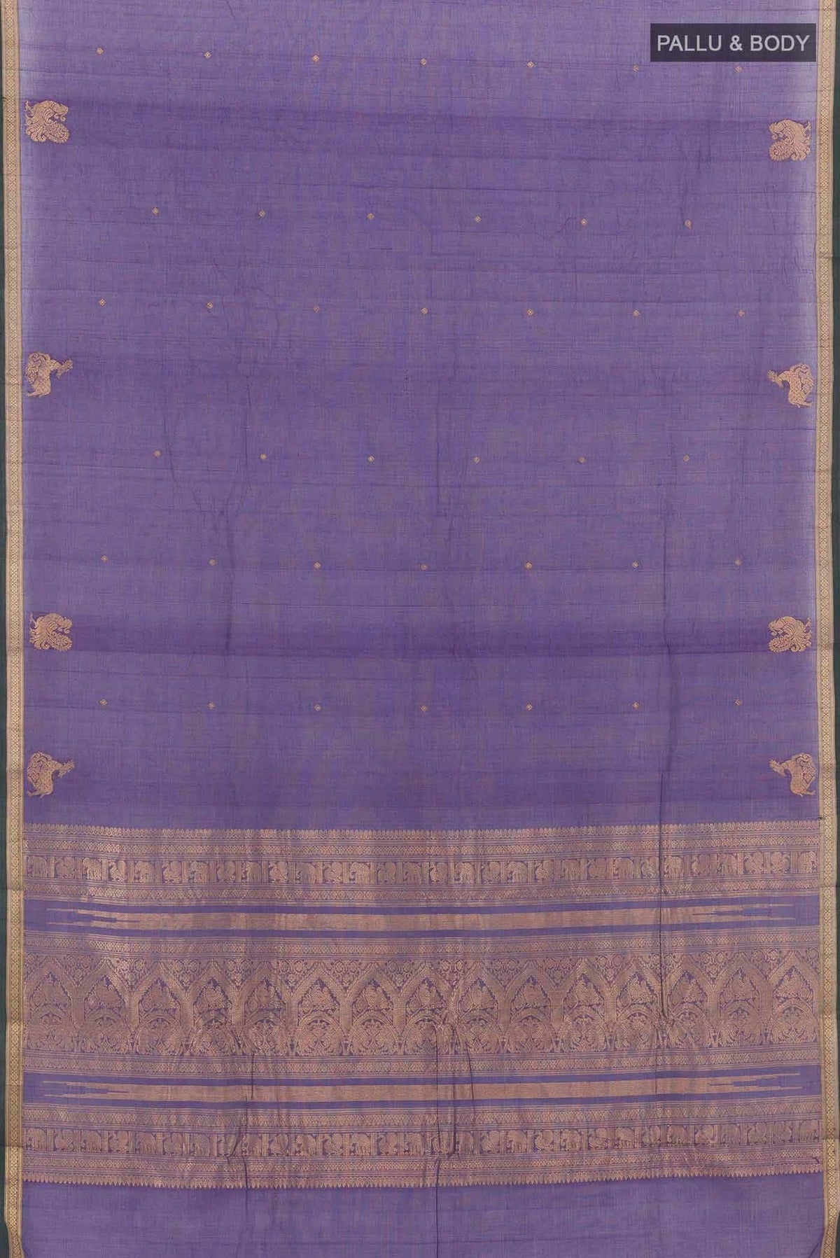 Blue Blended Kanchi Cotton Saree