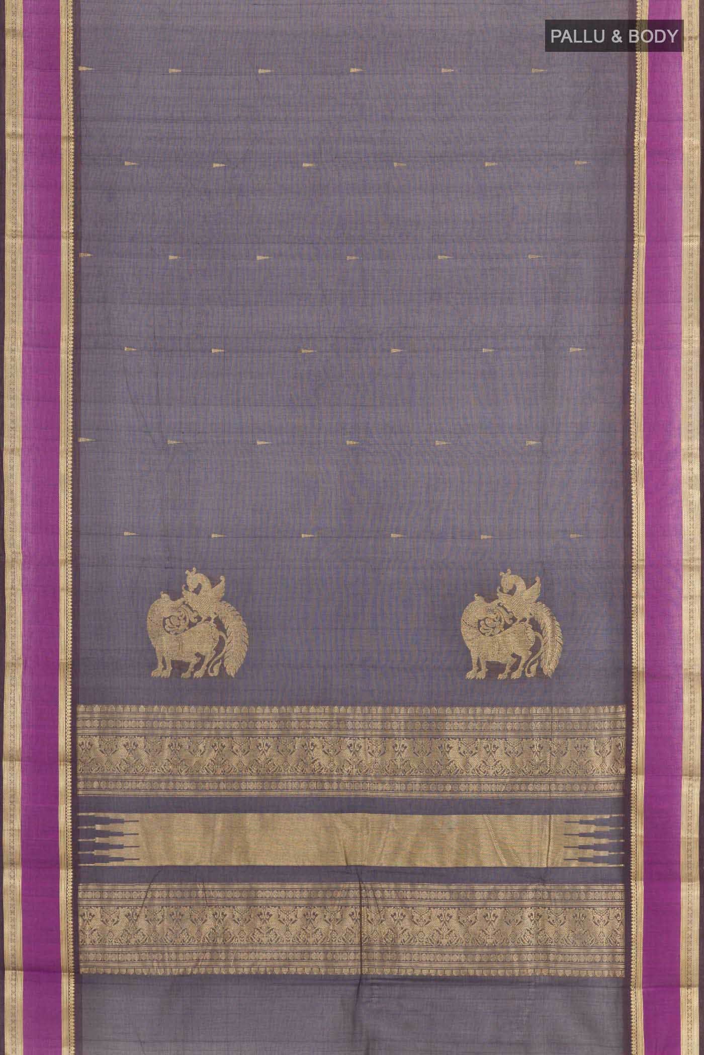 Purple Kanchi Cotton Saree