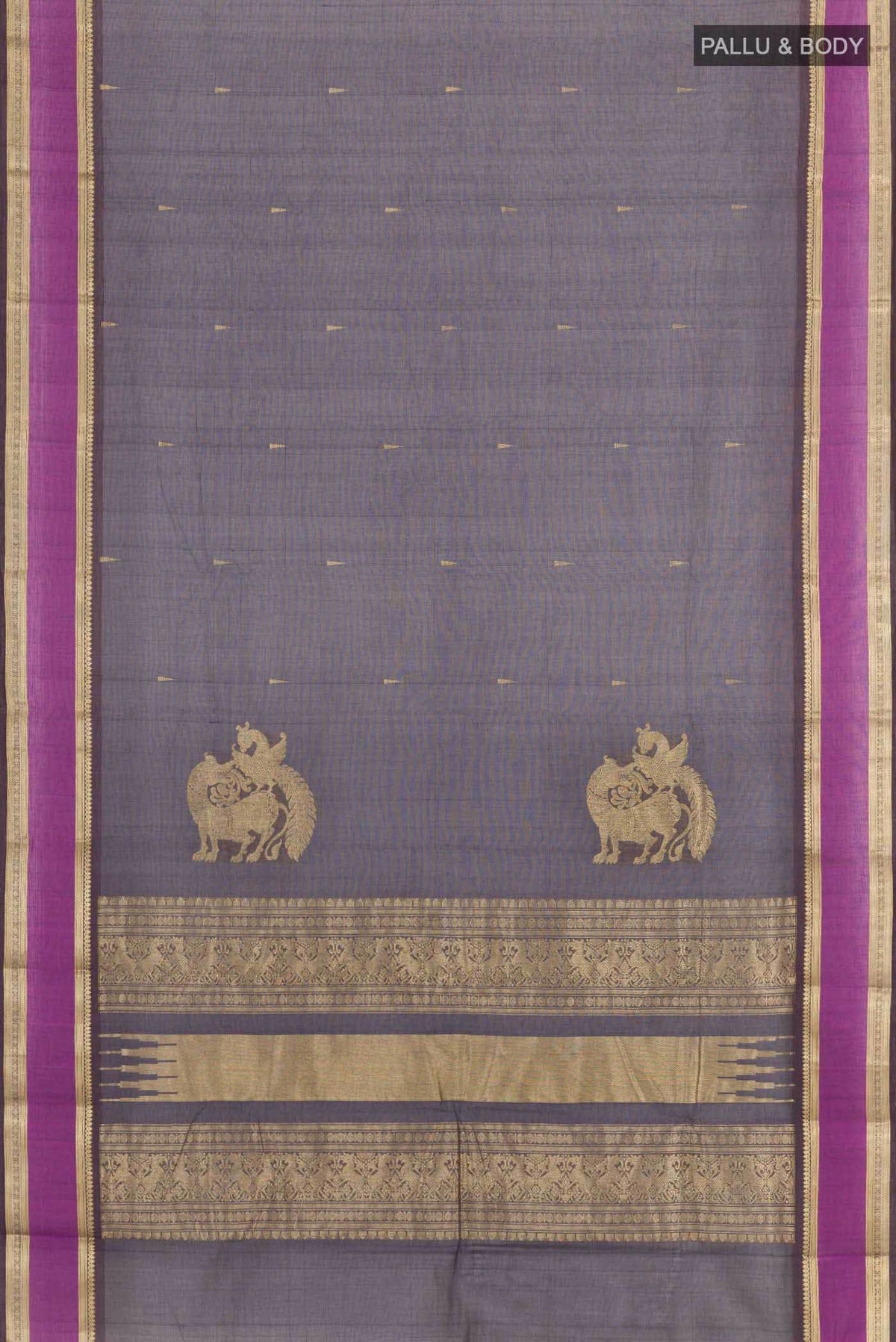 Purple Kanchi Cotton Saree