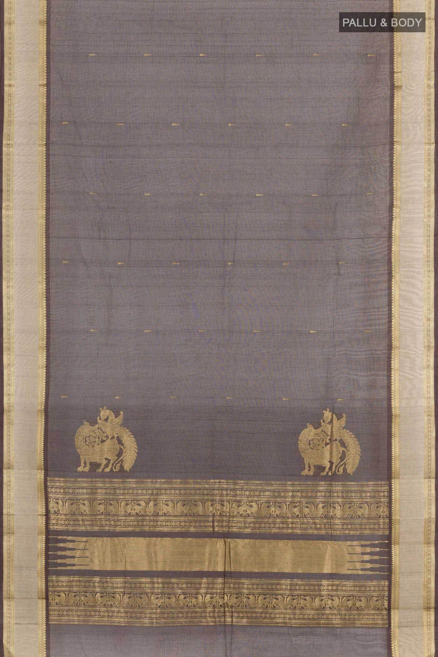 Brown Kanchi Cotton Saree
