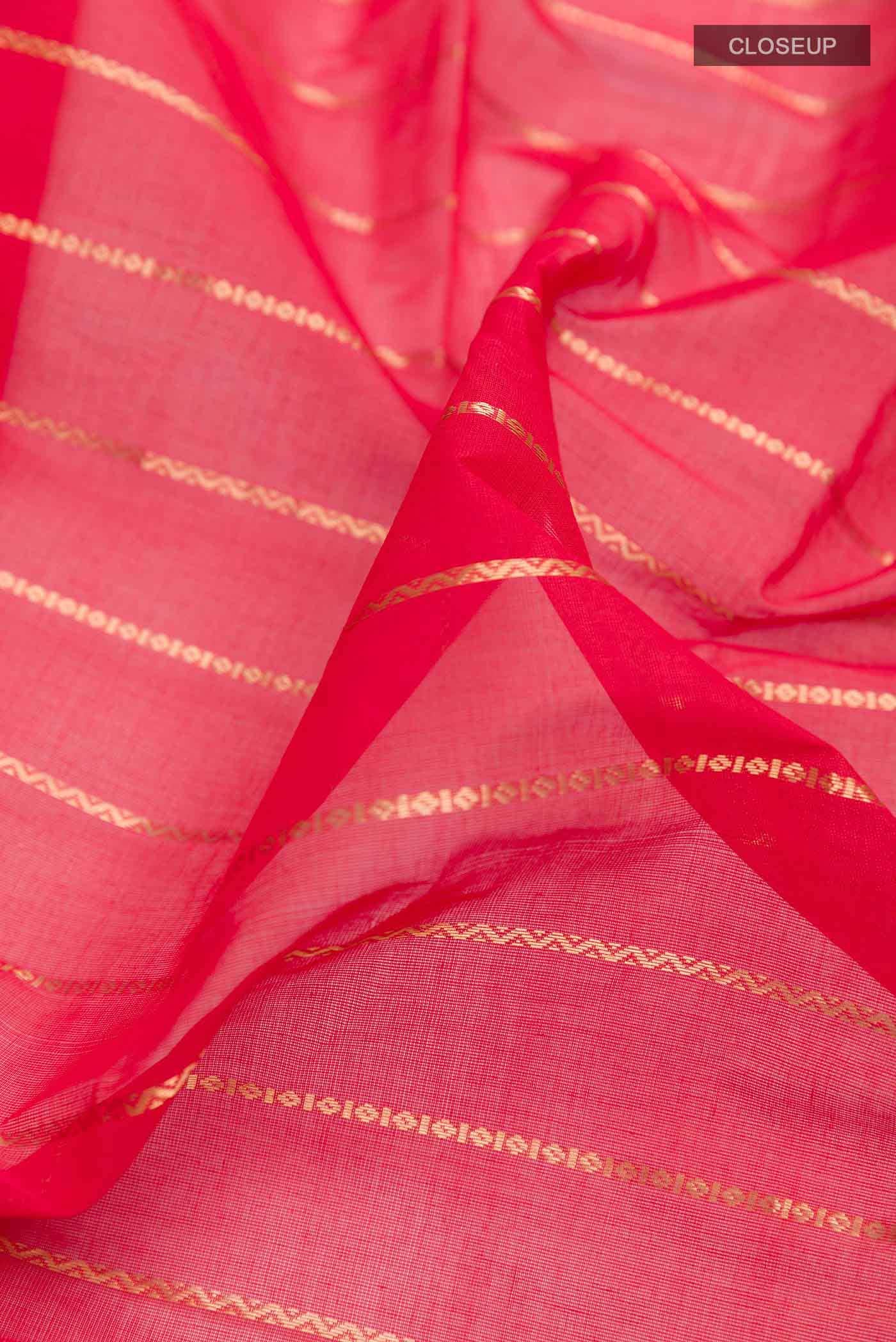 Red Kanchi Cotton Saree