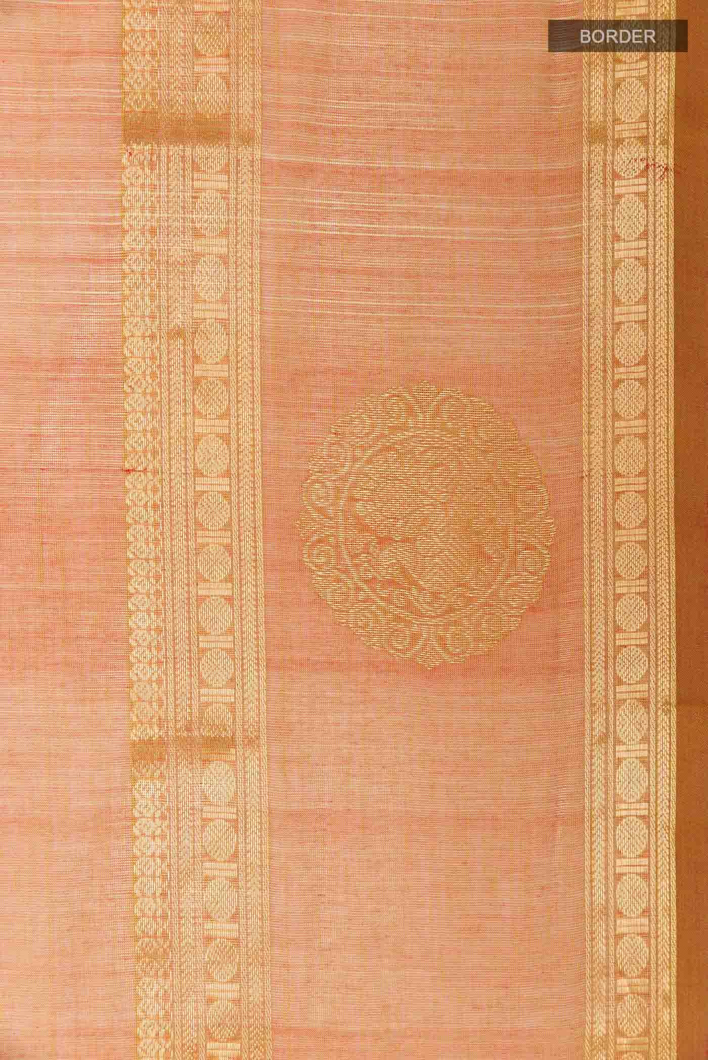 Brick Orange Kanchi Cotton Saree
