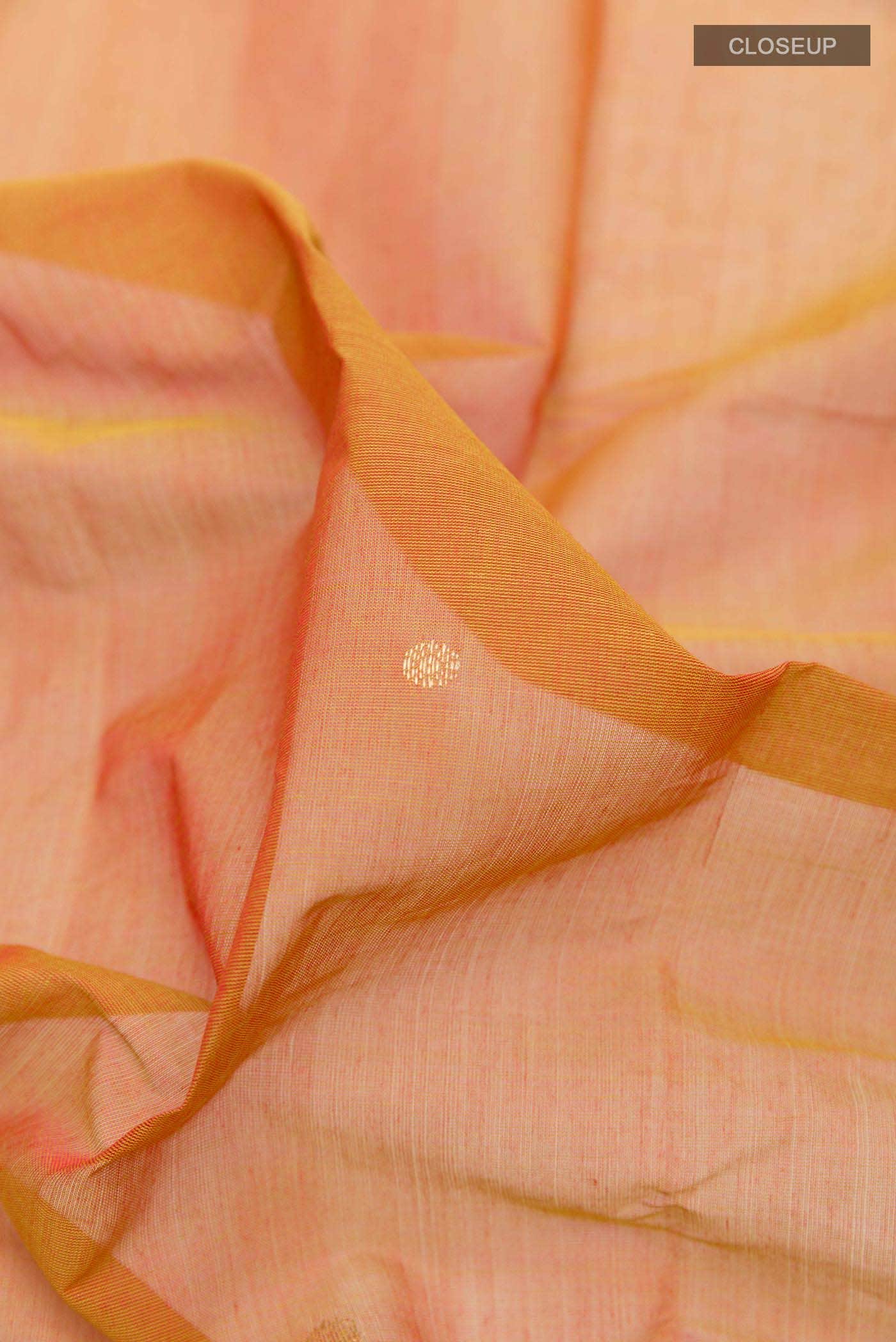 Brick Orange Kanchi Cotton Saree