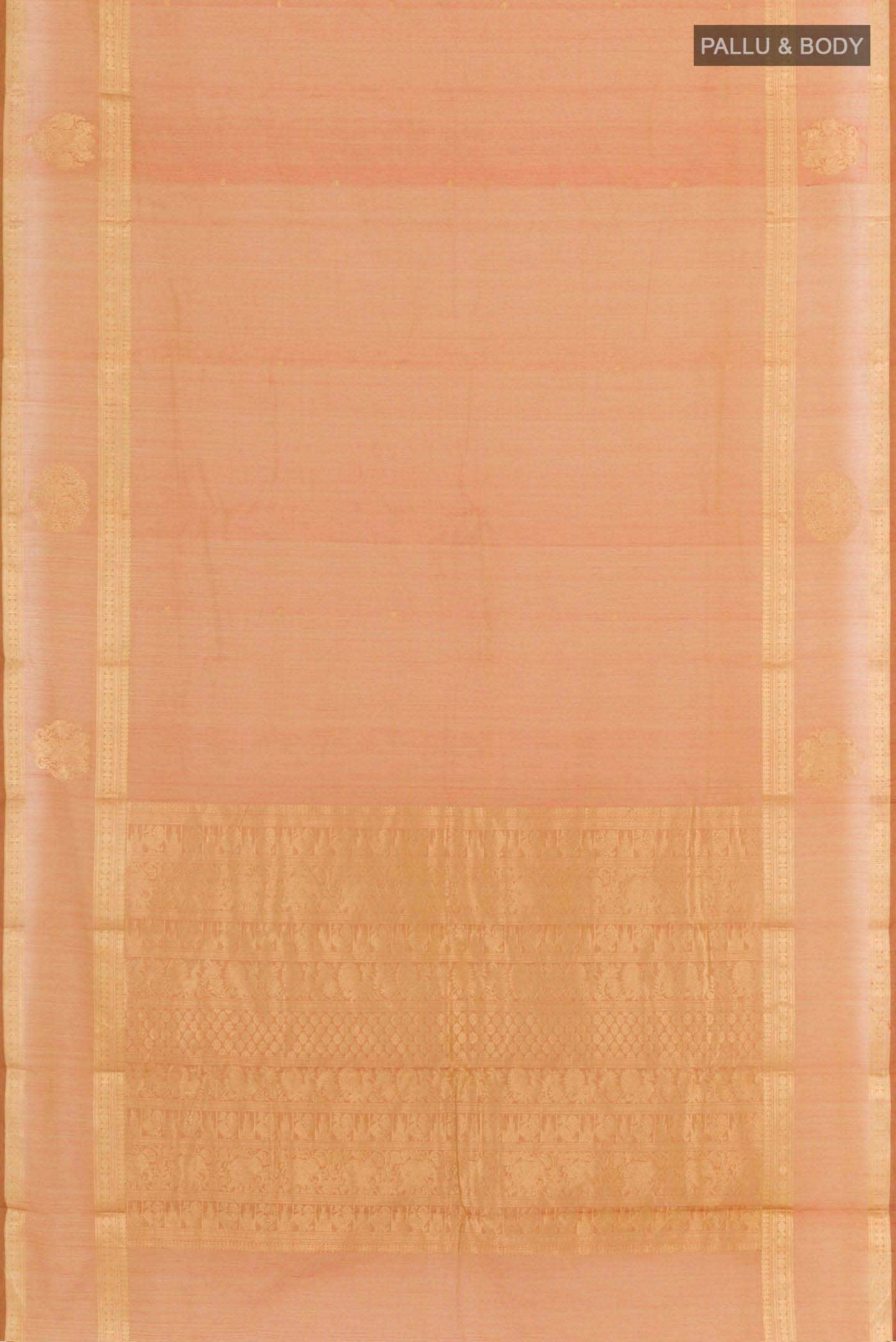Brick Orange Kanchi Cotton Saree