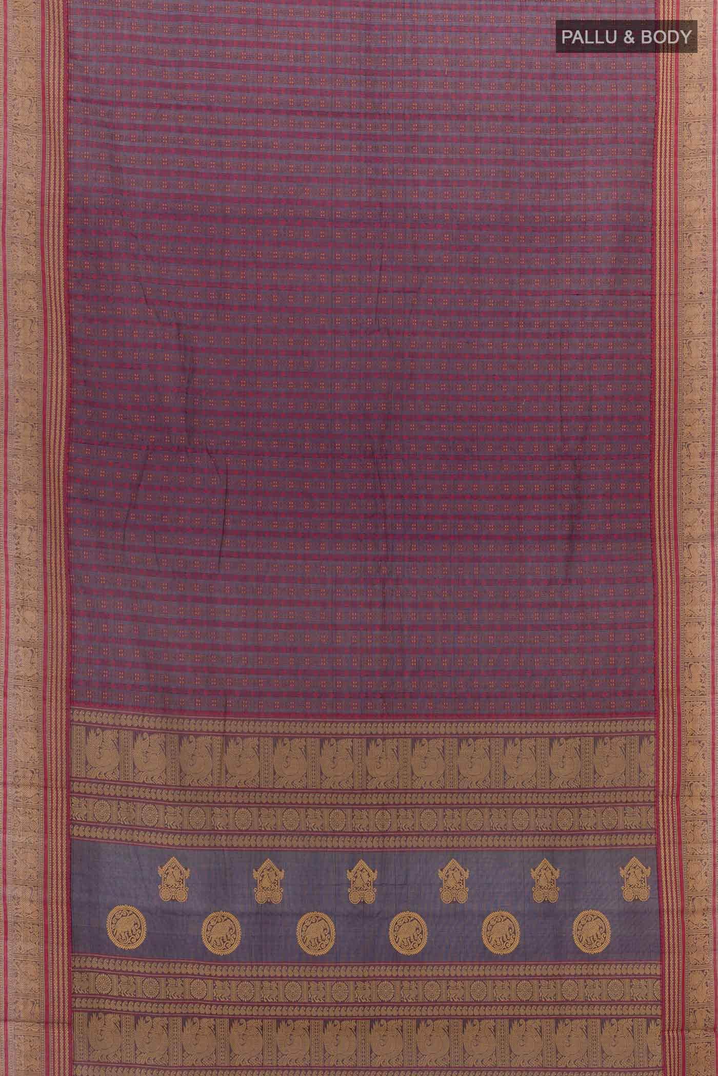 Purple Kanchi Cotton Saree