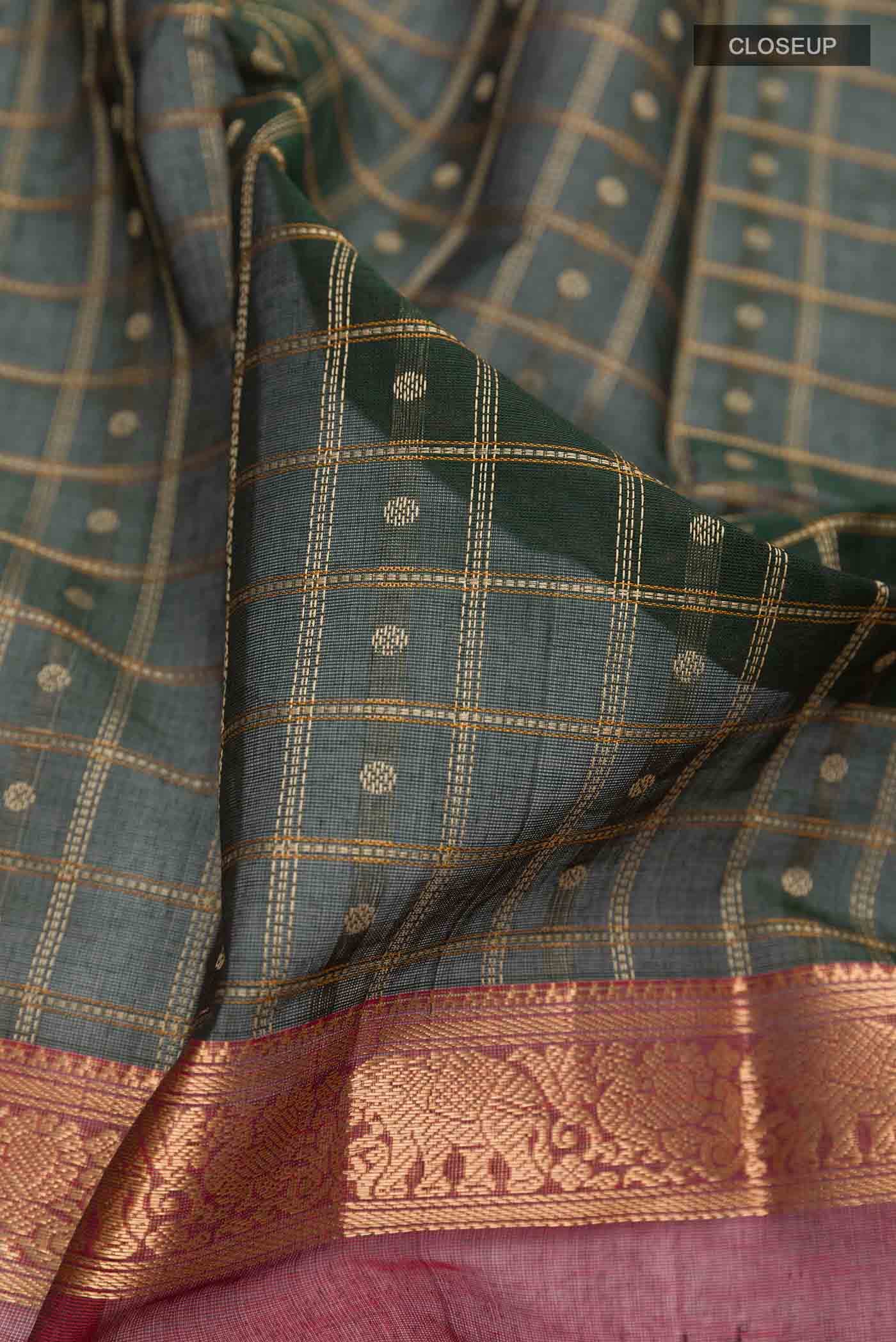 Green Kanchi Cotton Saree