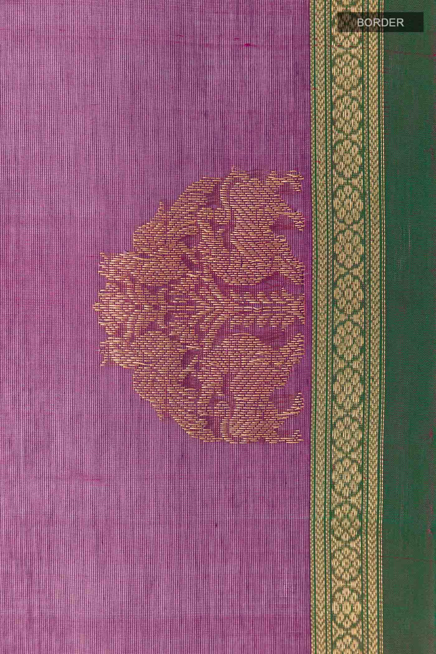 Purple Poly Cotton Saree