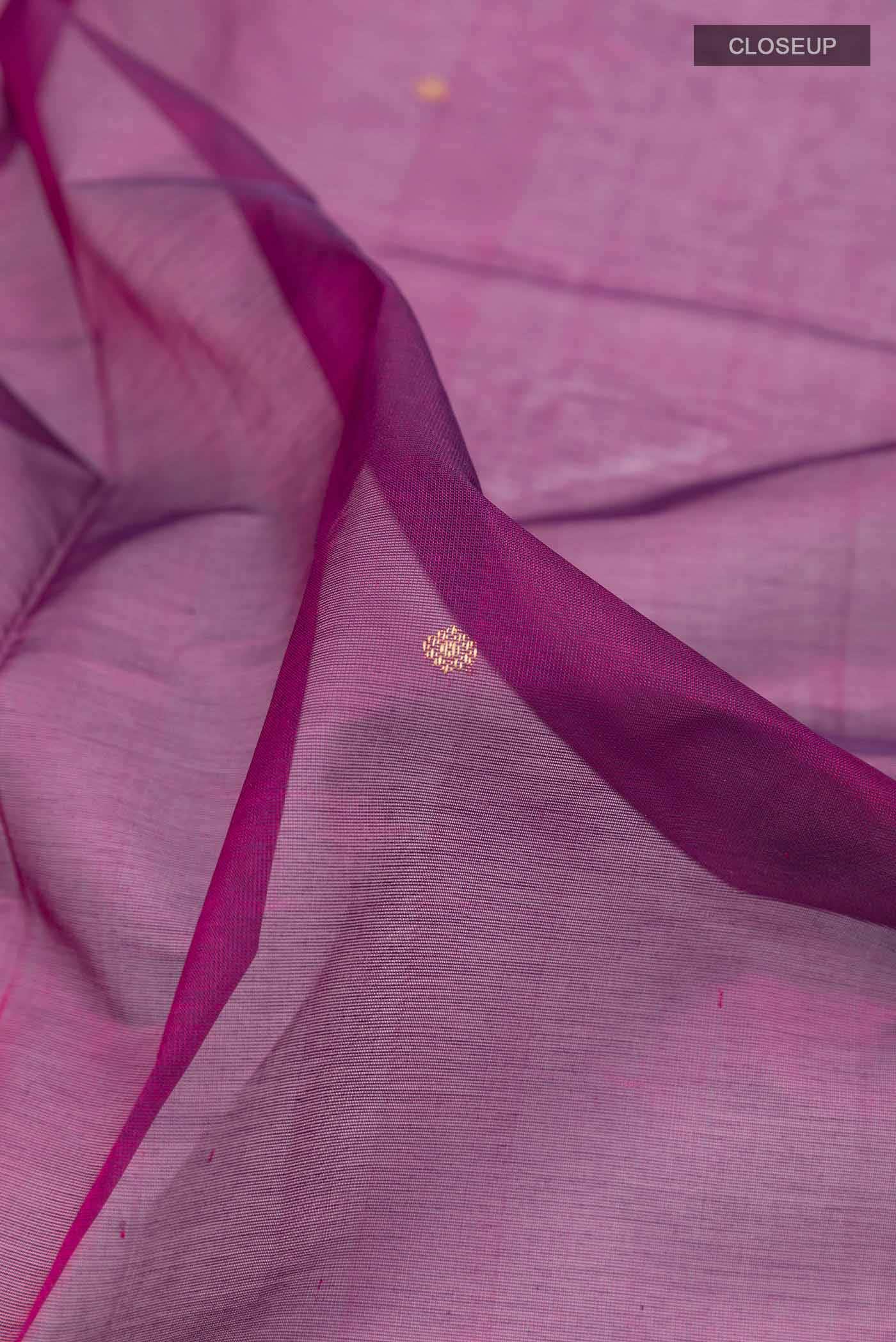 Purple Poly Cotton Saree