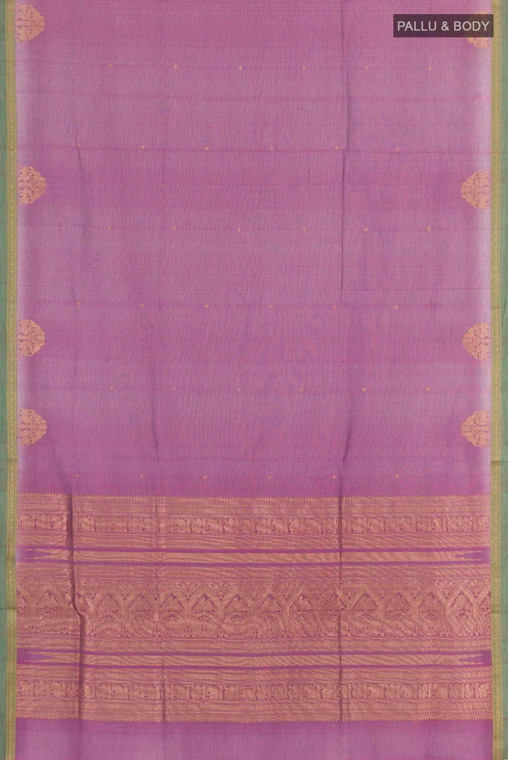 Purple Poly Cotton Saree